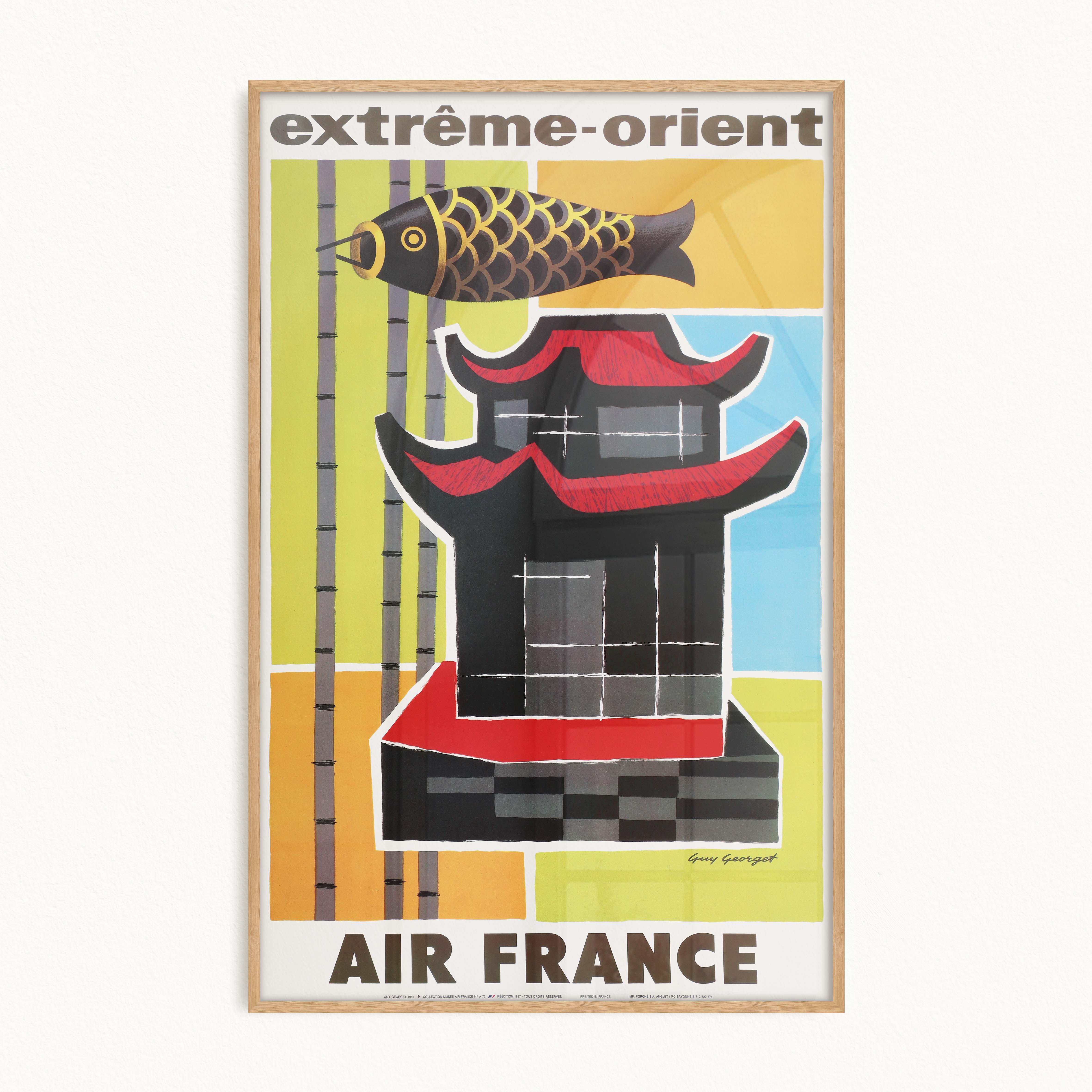 Affiche d'agence Air France - Extrême orient-oneart.fr