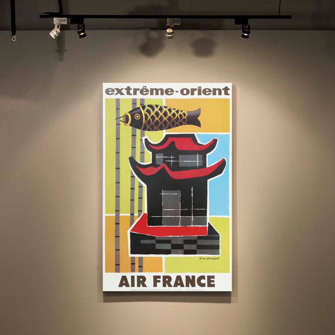 Affiche d'agence Air France - Extrême orient