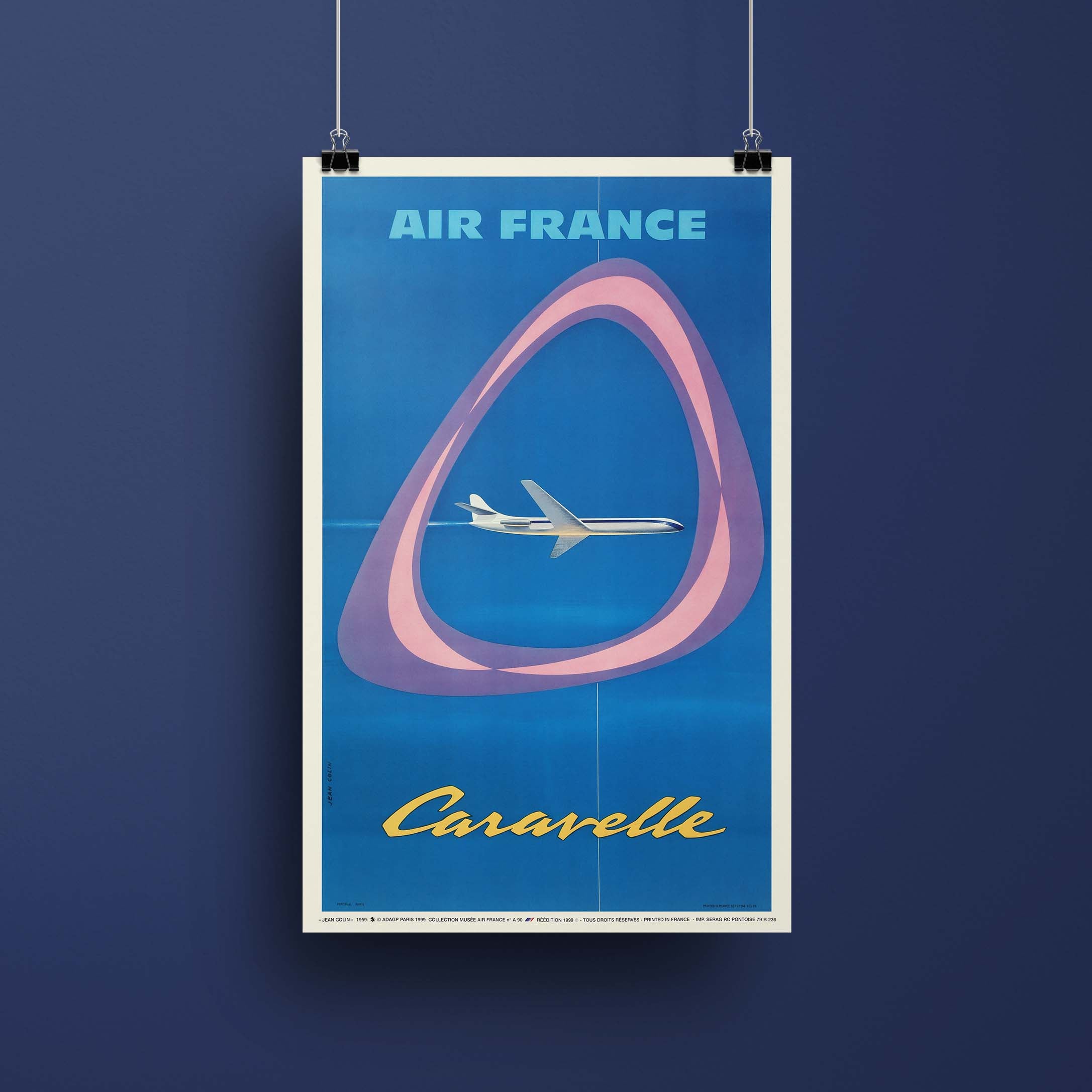 Affiche d'agence Air France - Caravelle-oneart.fr