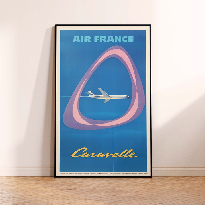 Affiche d'agence Air France - Caravelle