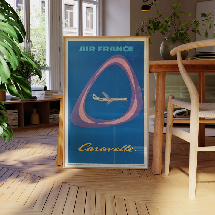 Affiche d'agence Air France - Caravelle