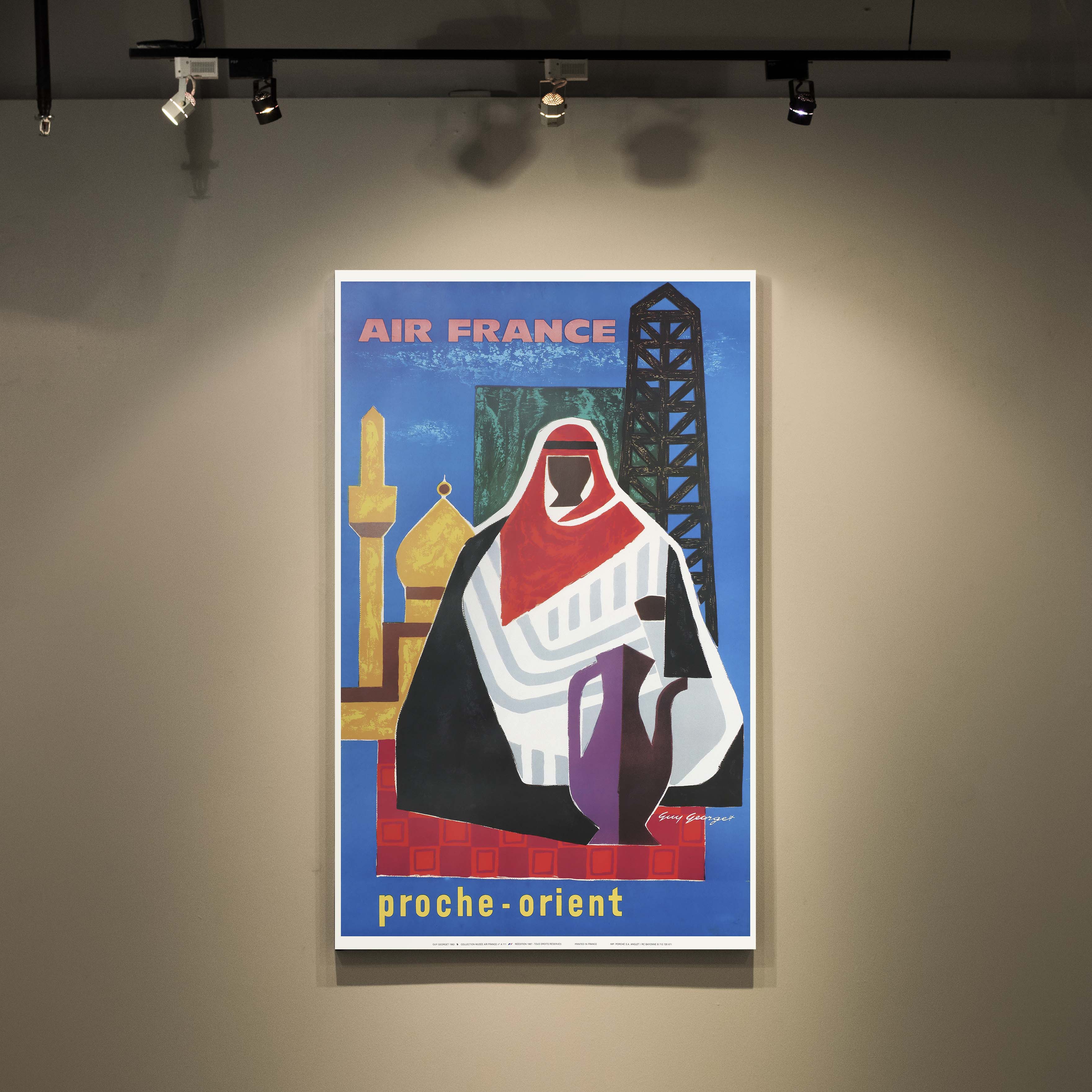 Affiche d'agence Air France - Proche-orient-oneart.fr
