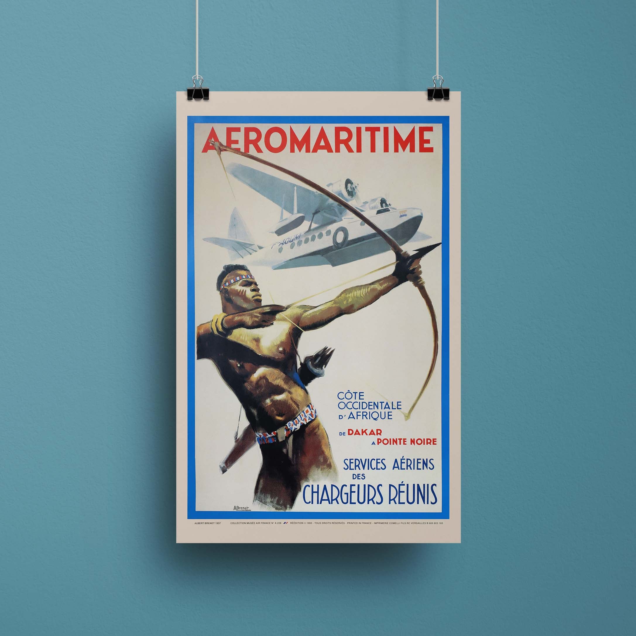 Affiche d'agence Aéromaritime - Côte occidentale d'Afrique-oneart.fr
