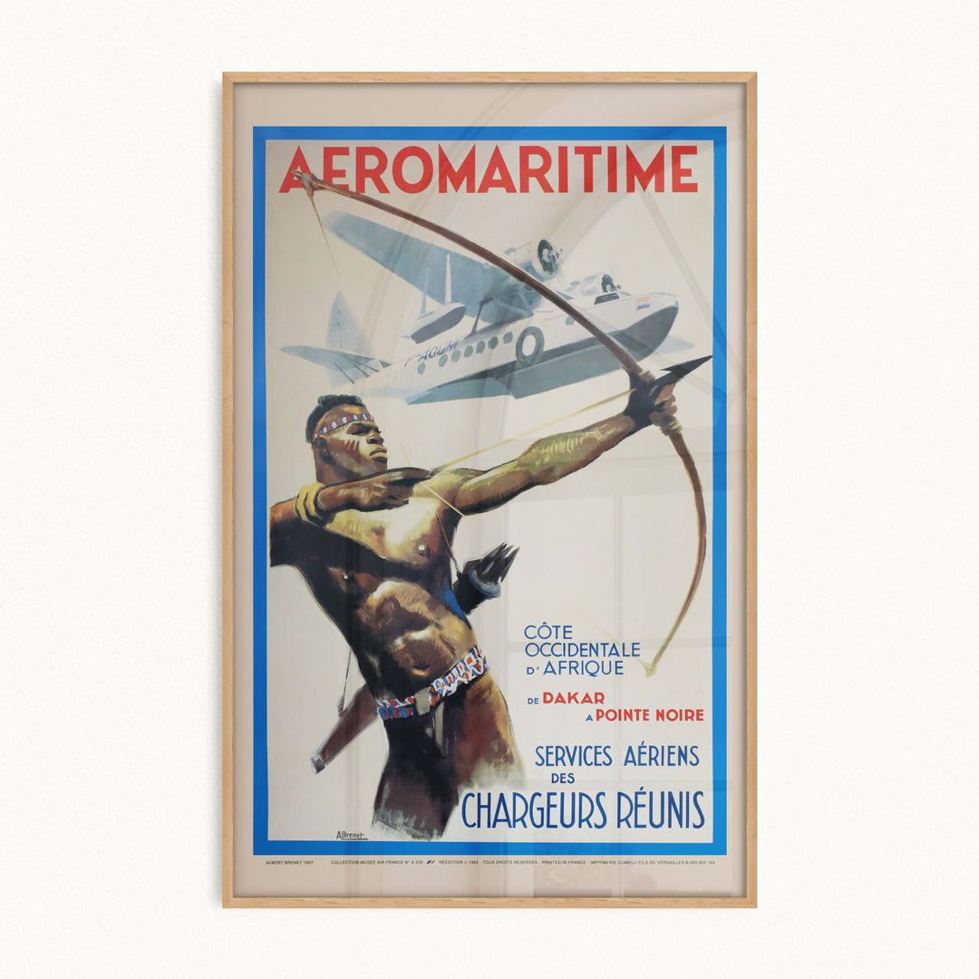 Affiche d'agence Aéromaritime - Côte occidentale d'Afrique