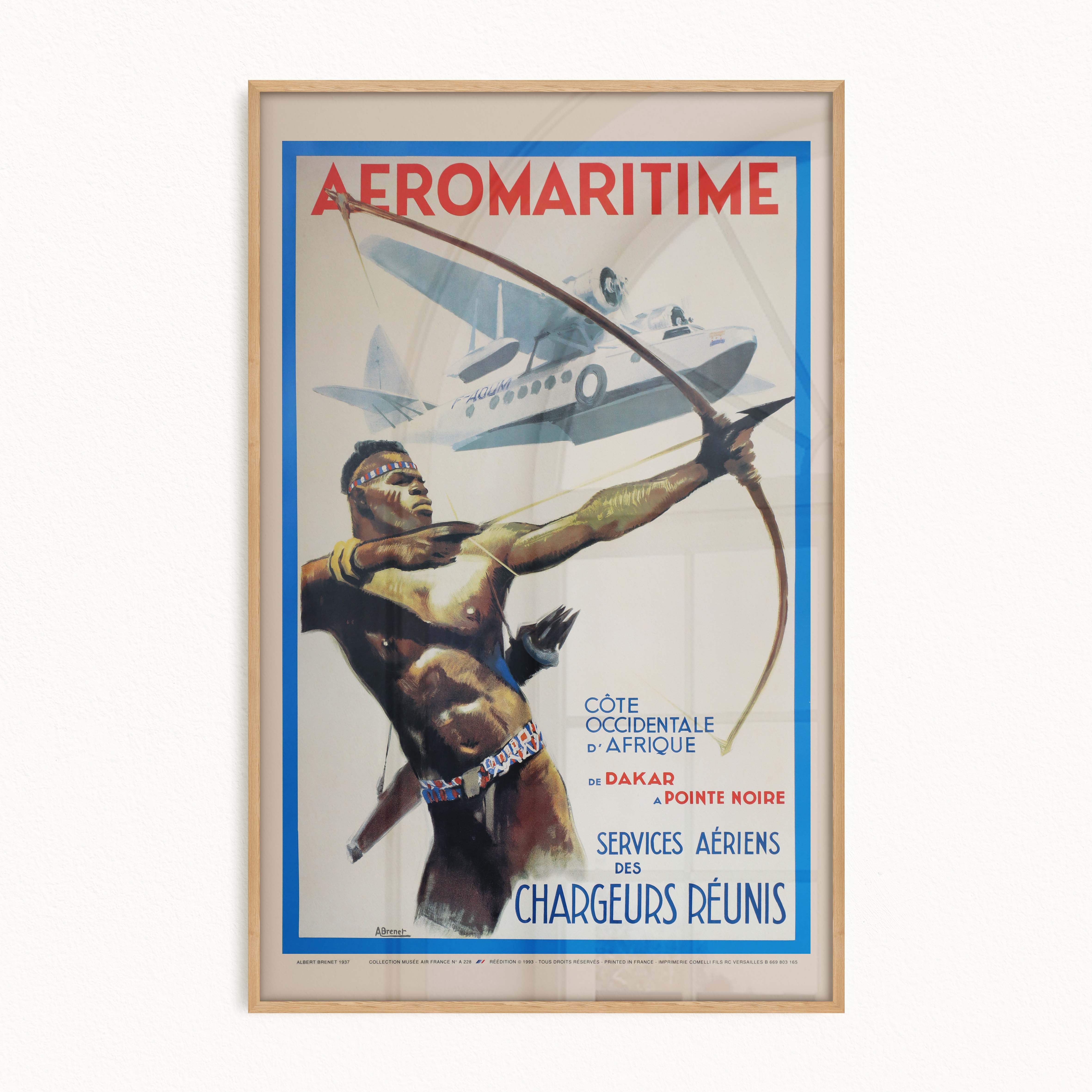 Affiche d'agence Aéromaritime - Côte occidentale d'Afrique-oneart.fr