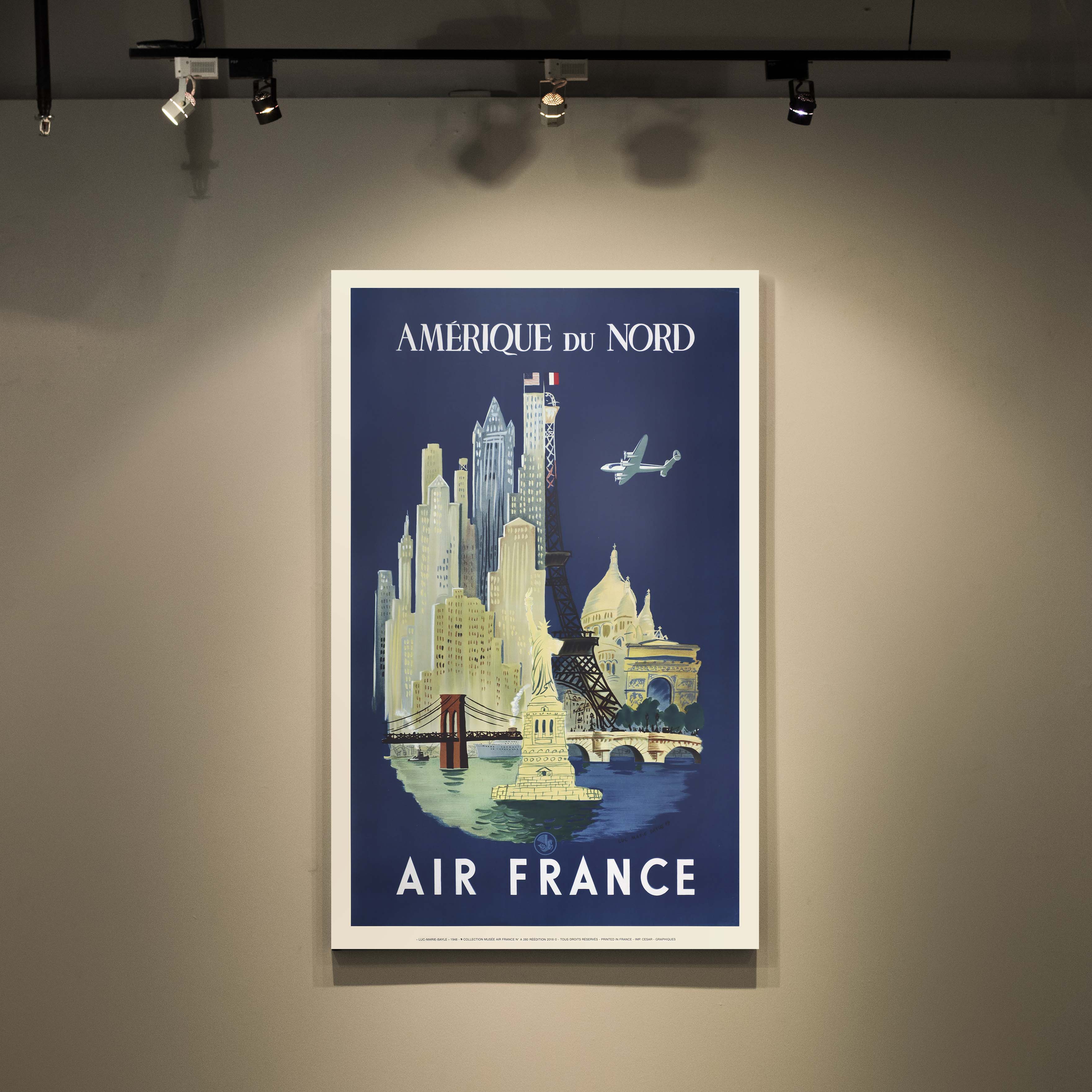 Affiche d'agence Air France - Amérique du Nord-oneart.fr