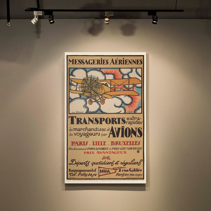 Affiche d'agence Messageries Aériennes