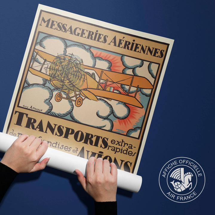 Affiche d'agence Messageries Aériennes