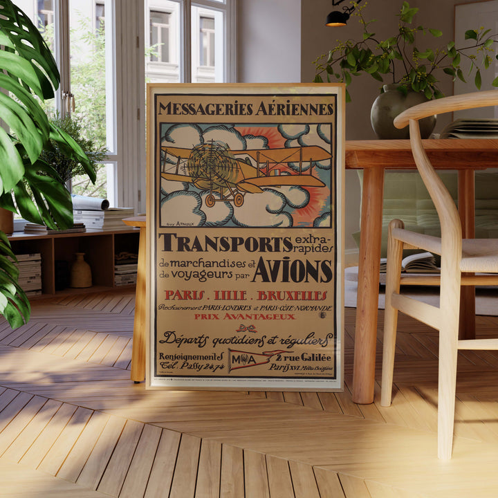 Affiche d'agence Messageries Aériennes