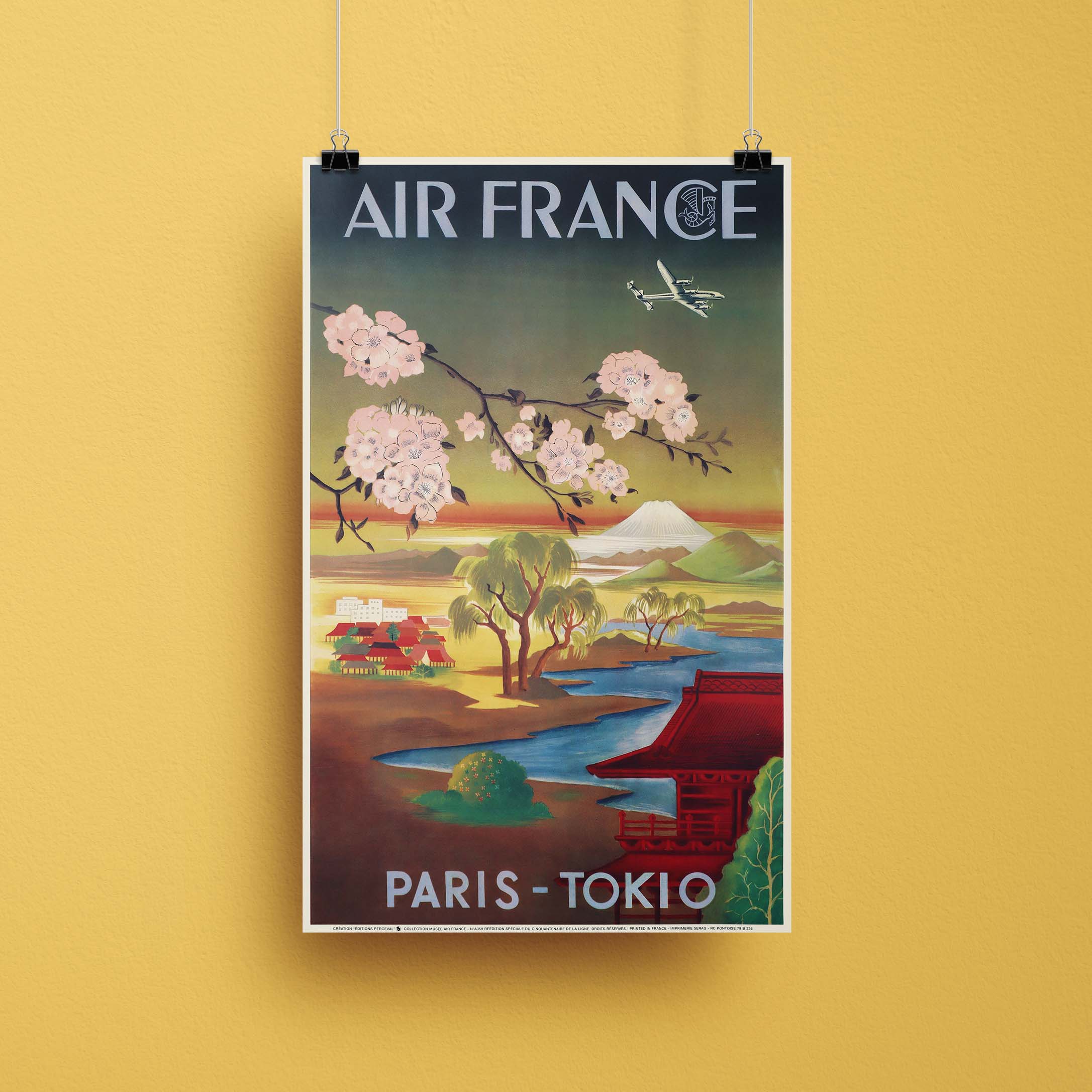 Affiche d'agence Air France - Paris Tokio-oneart.fr