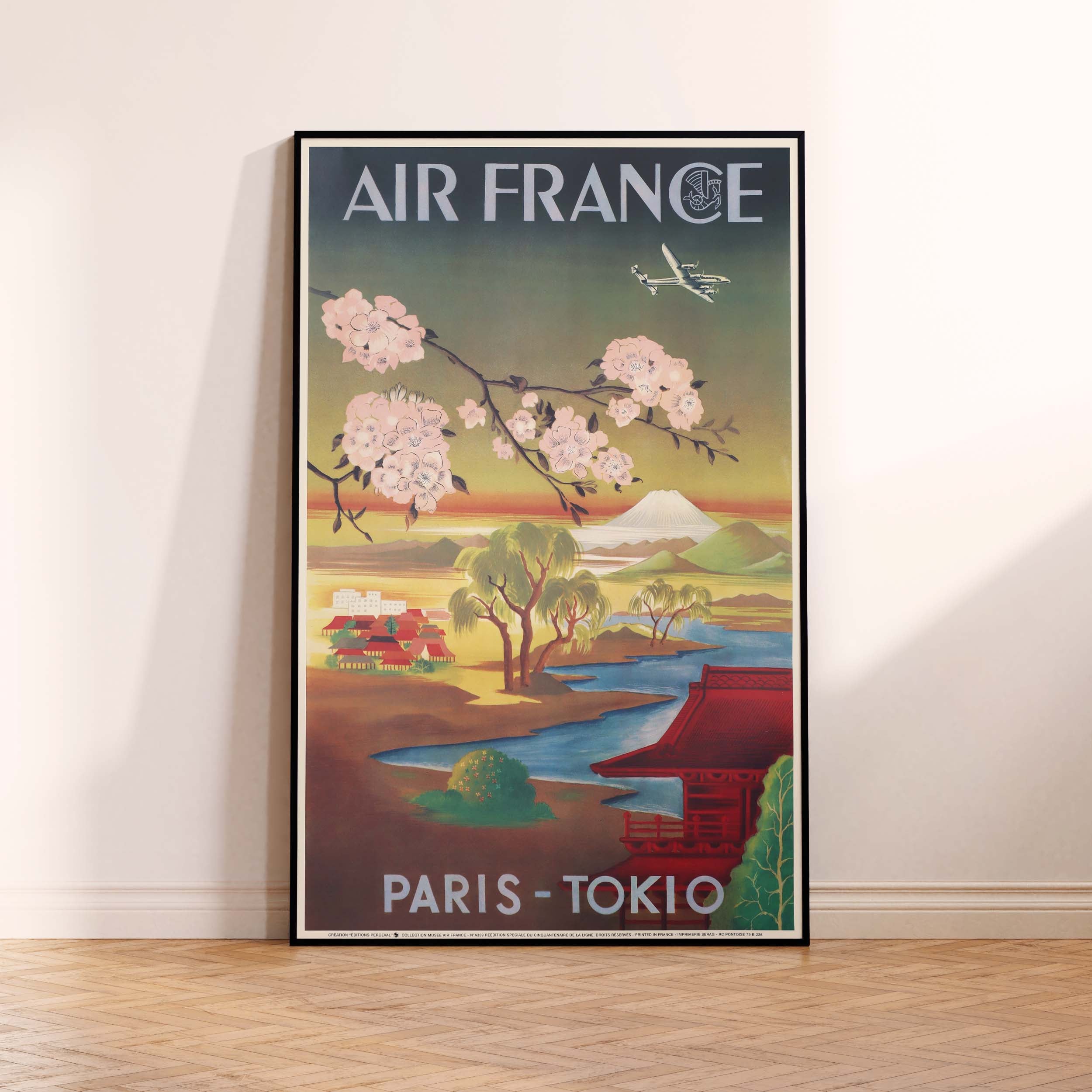 Affiche d'agence Air France - Paris Tokio-oneart.fr