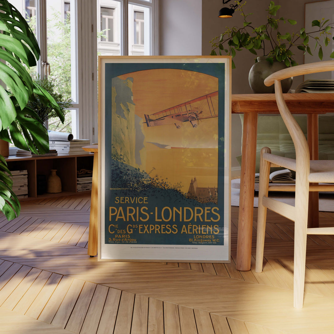 Affiche d'agence Air France - Service Paris-Londres
