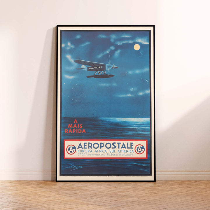 Affiche d'agence Aéropostale - A mais rapida