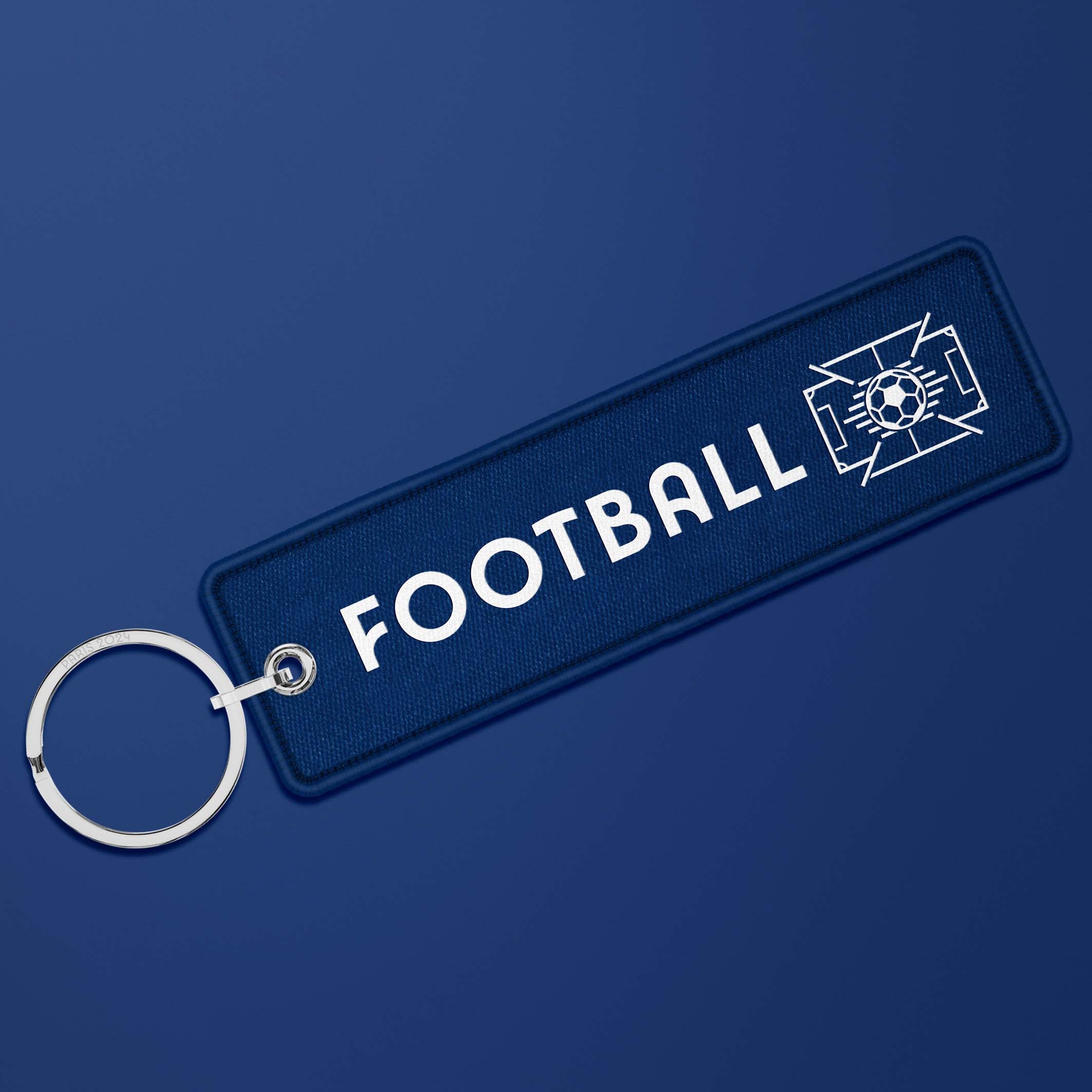 Paris 2024 French blue flame key ring - Football