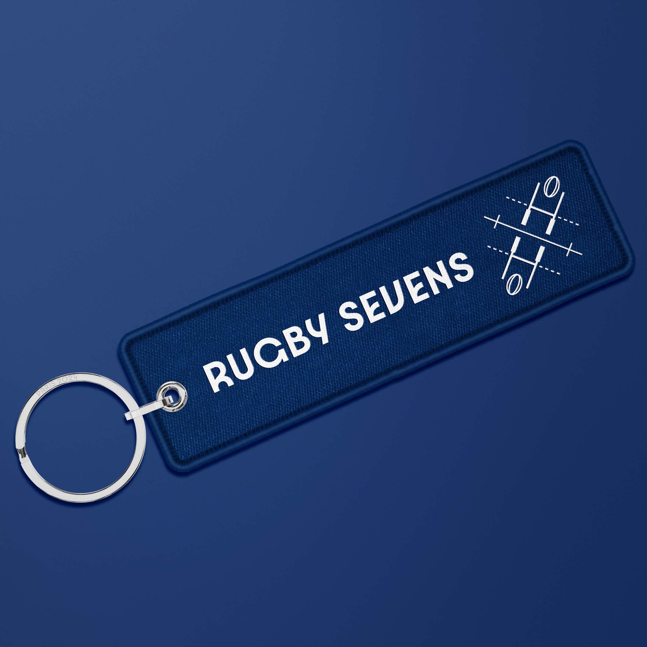 Paris 2024 French blue flame key ring - 7th Rugby