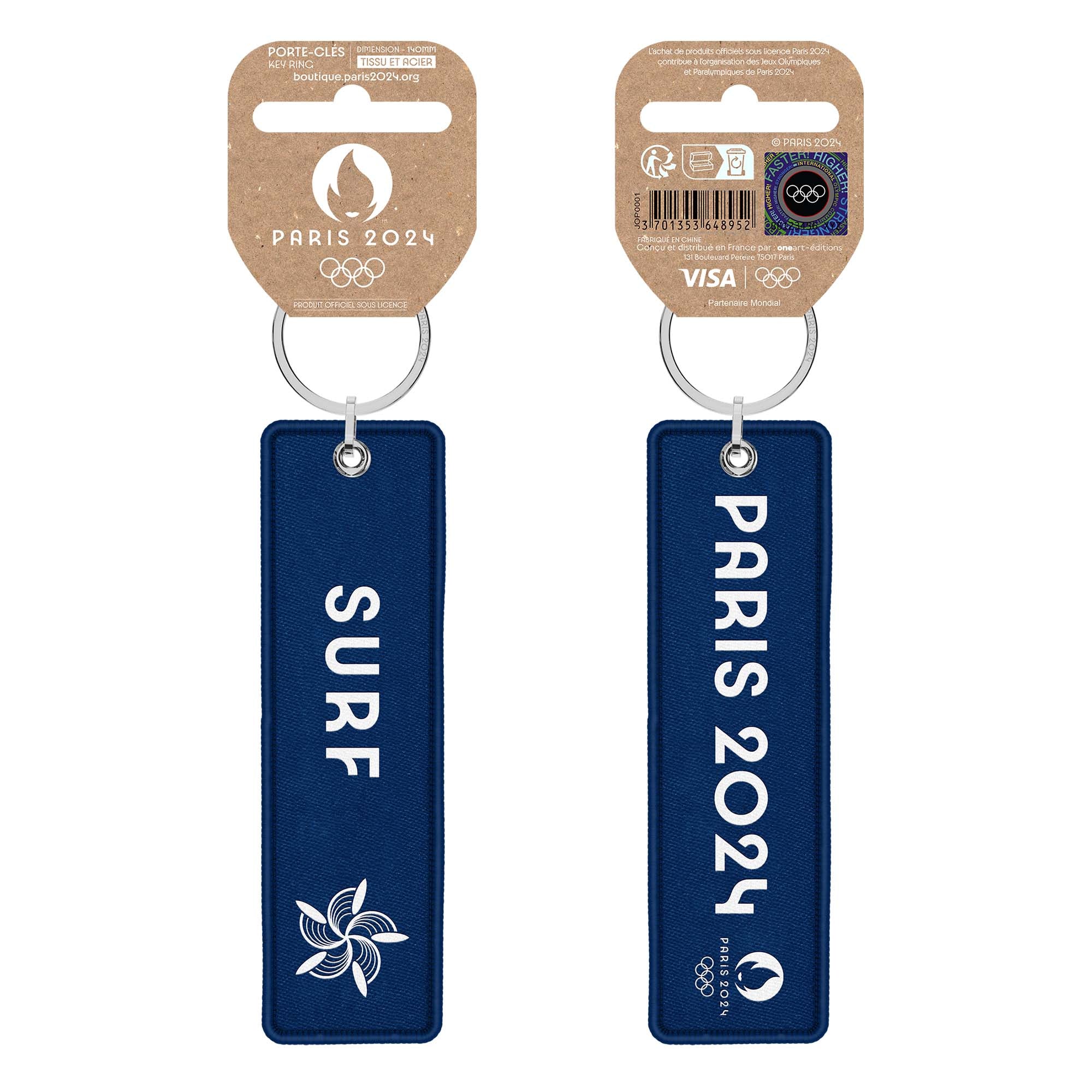 Paris 2024 French blue flame key ring - Surf