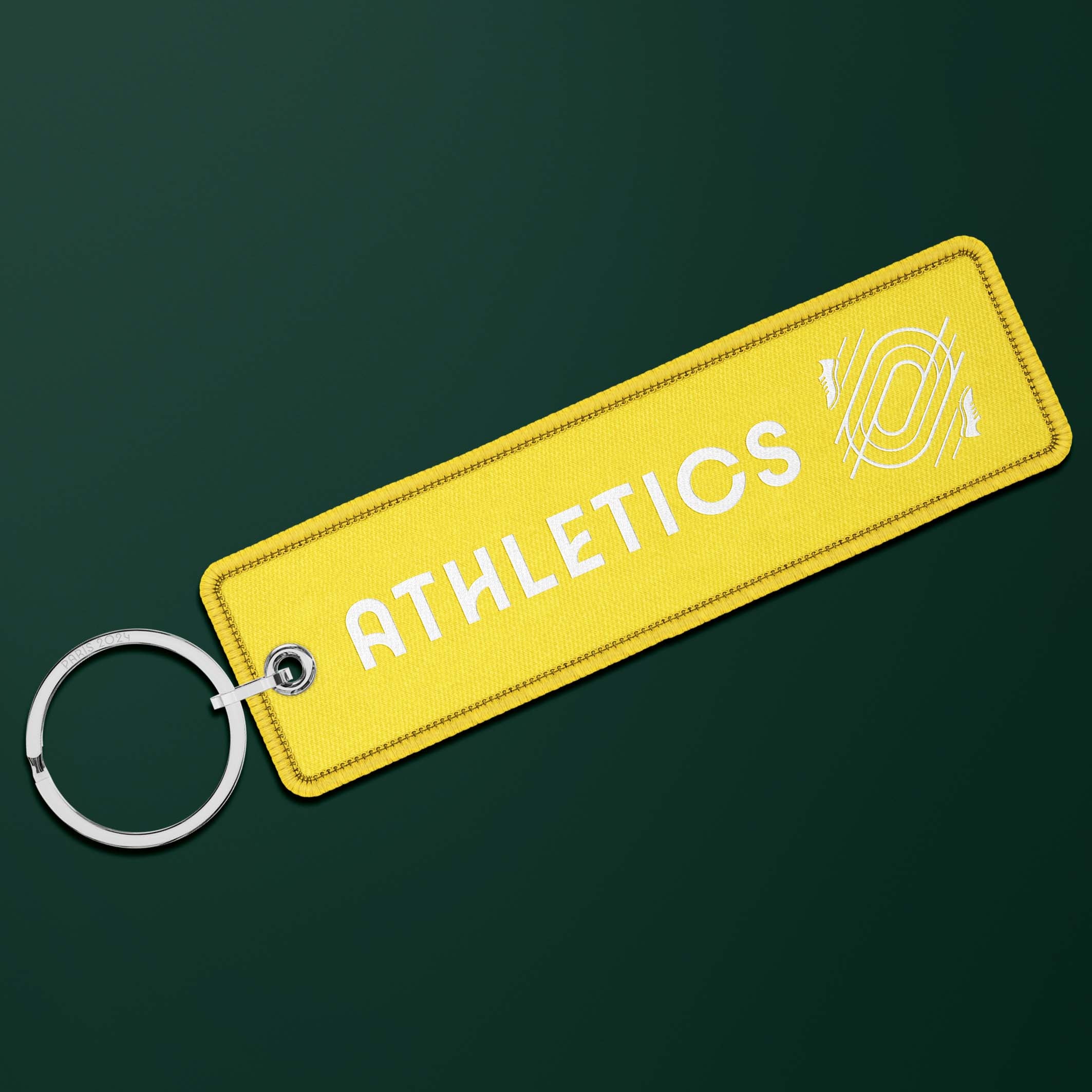 Paris 2024 Rainbow flame key ring - Athletics, sunshine