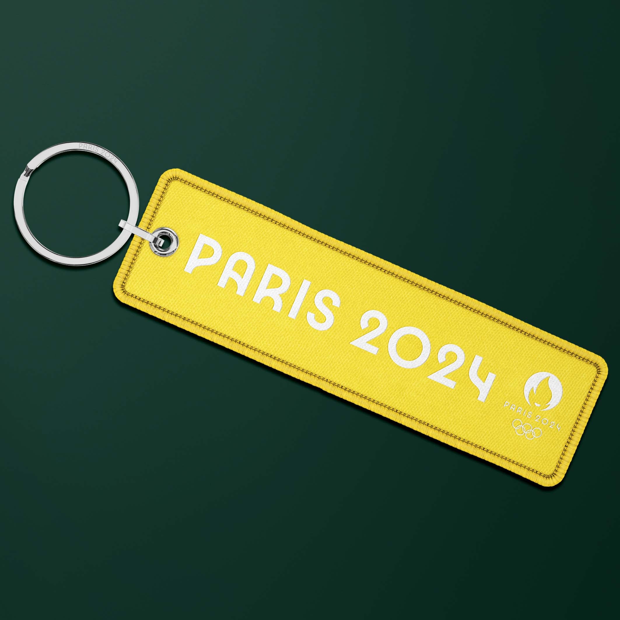 Paris 2024 Rainbow flame key ring - Athletics, sunshine