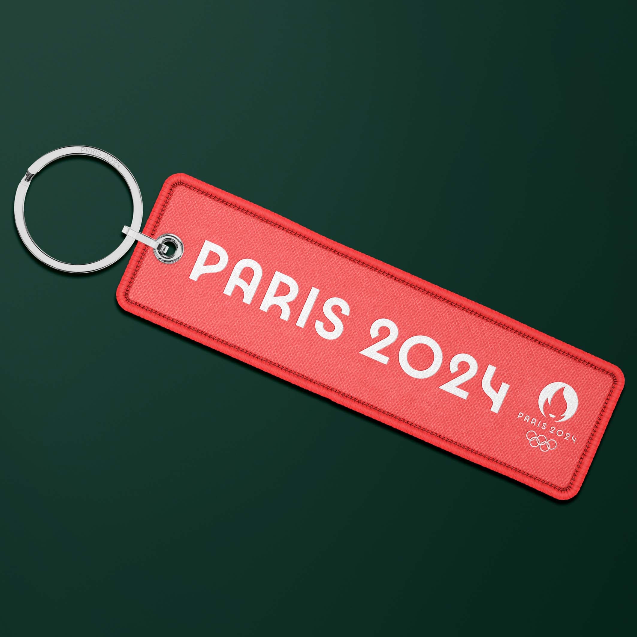 Paris 2024 Rainbow flame keyring - Cycling, peach nectar