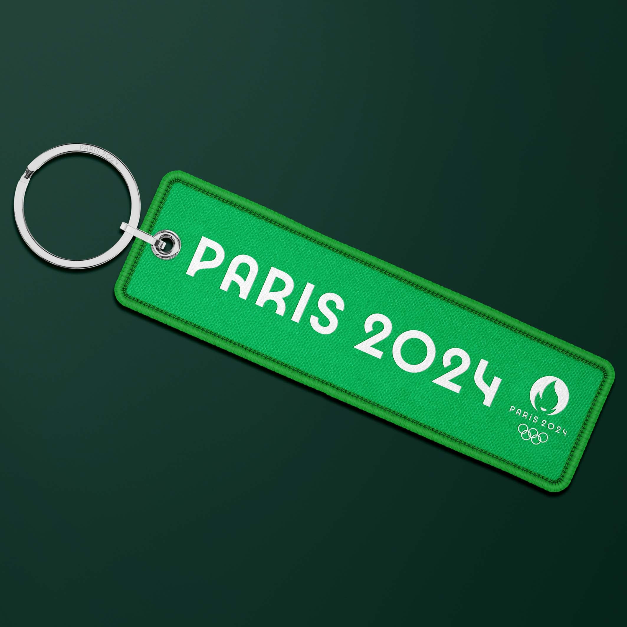 Paris 2024 Rainbow flame keyring - 7th Rugby, spring bud