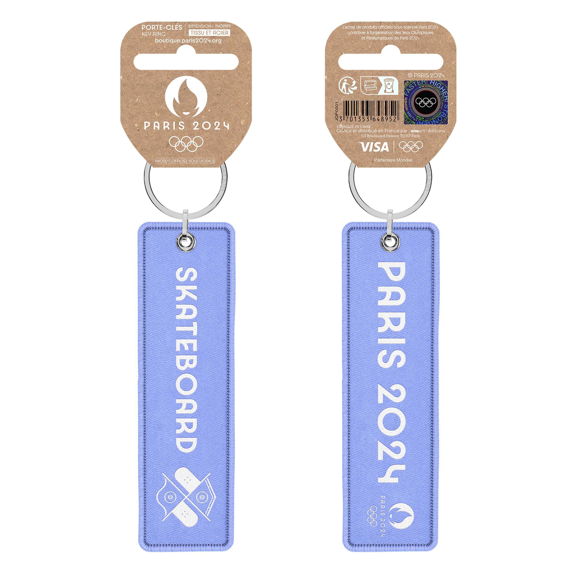 Paris 2024 Rainbow flame key ring - Skateboard