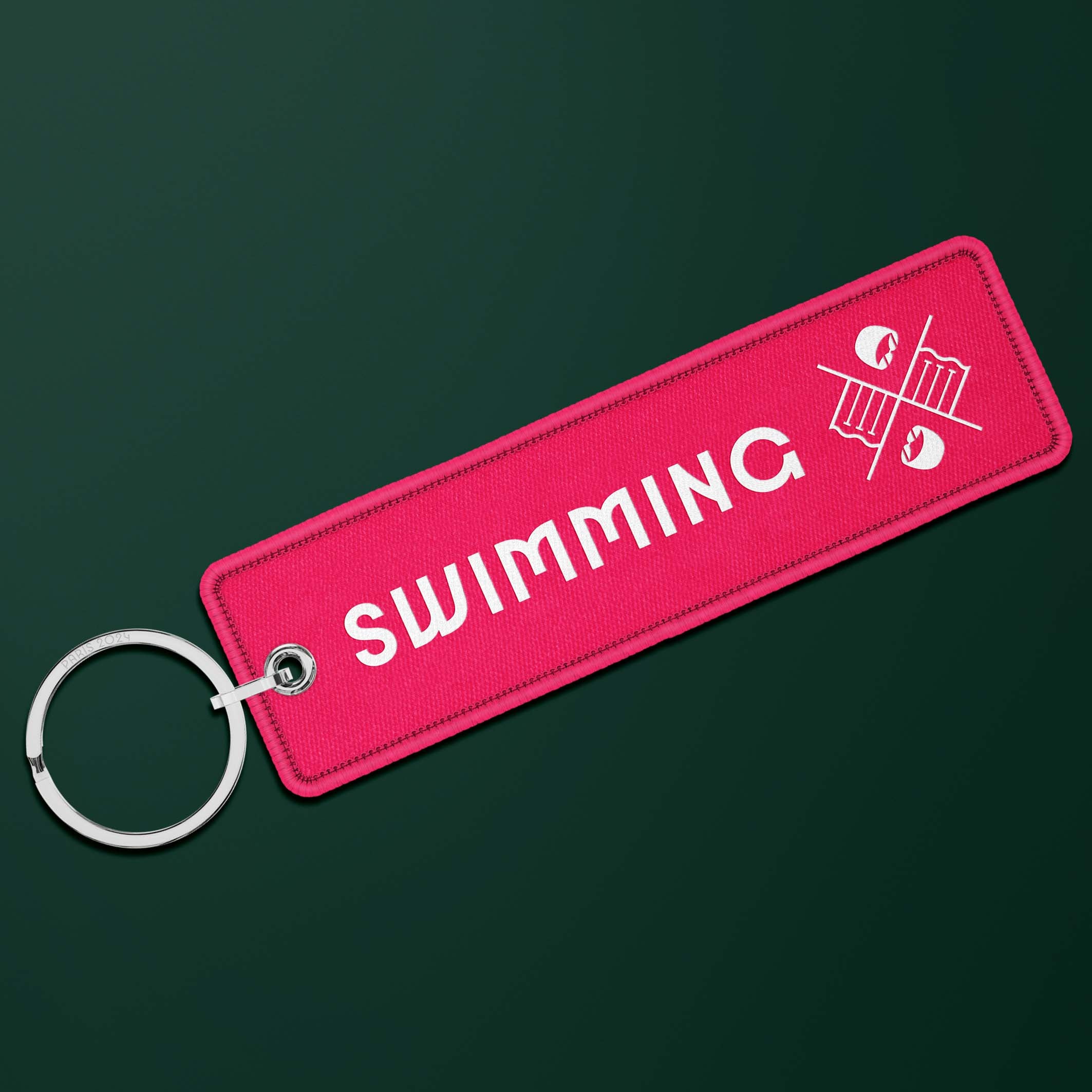 Paris 2024 Rainbow flame key ring - Swimming