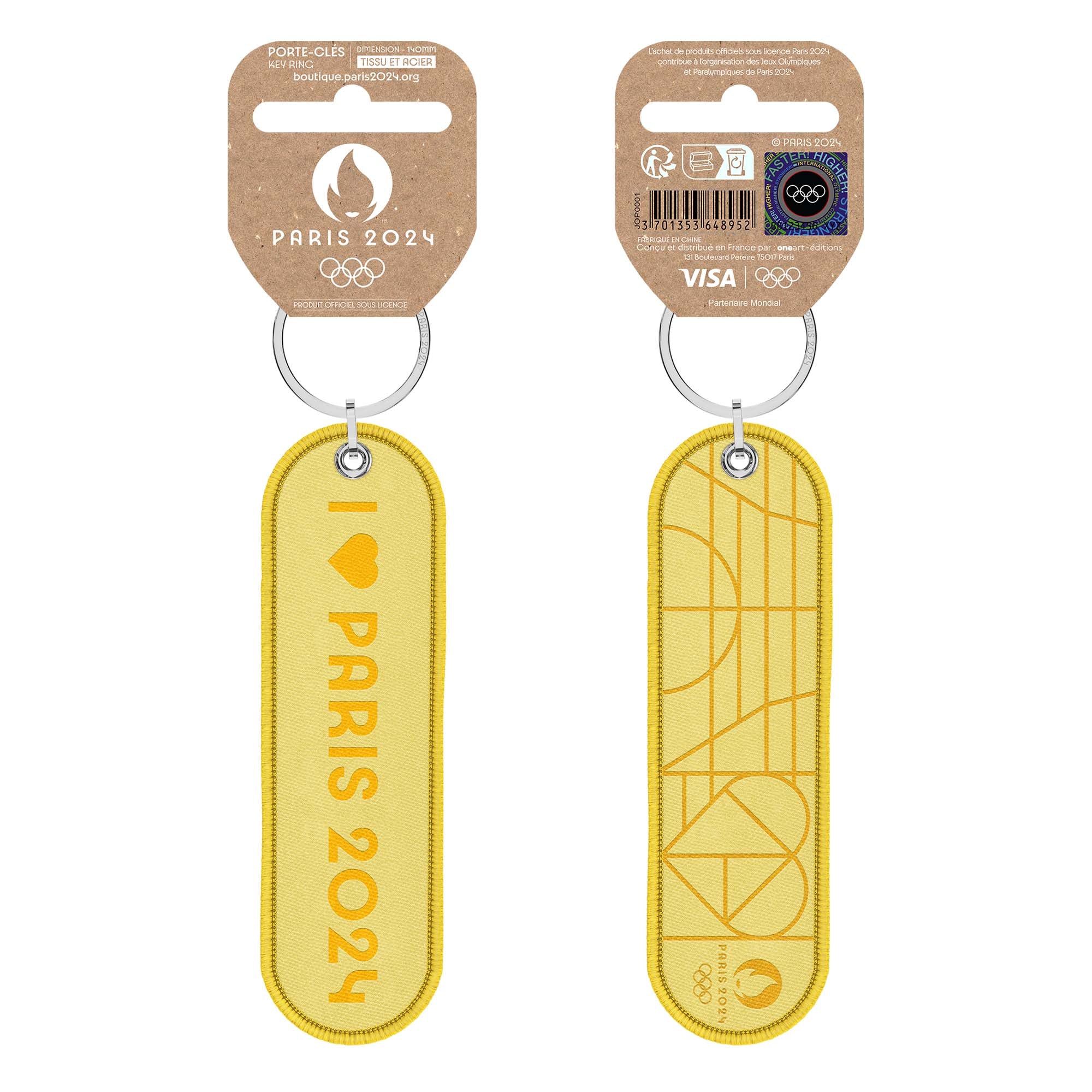 I Love Paris 2024 flame keyring - Sunshine