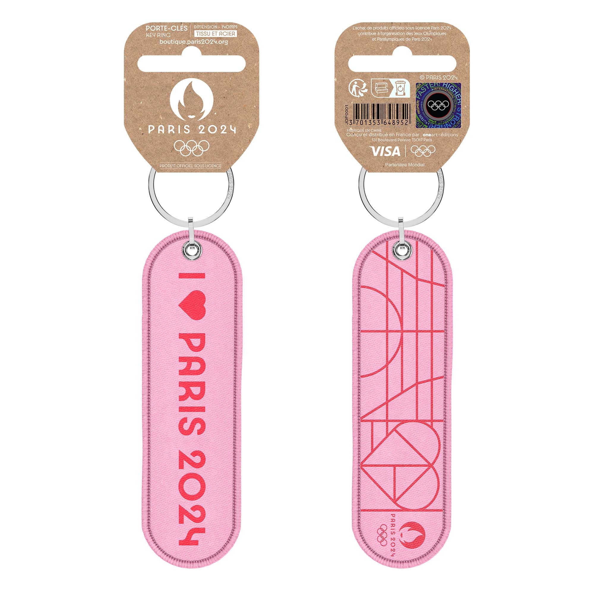 I Love Paris 2024 flame keyring - Veiled Rose