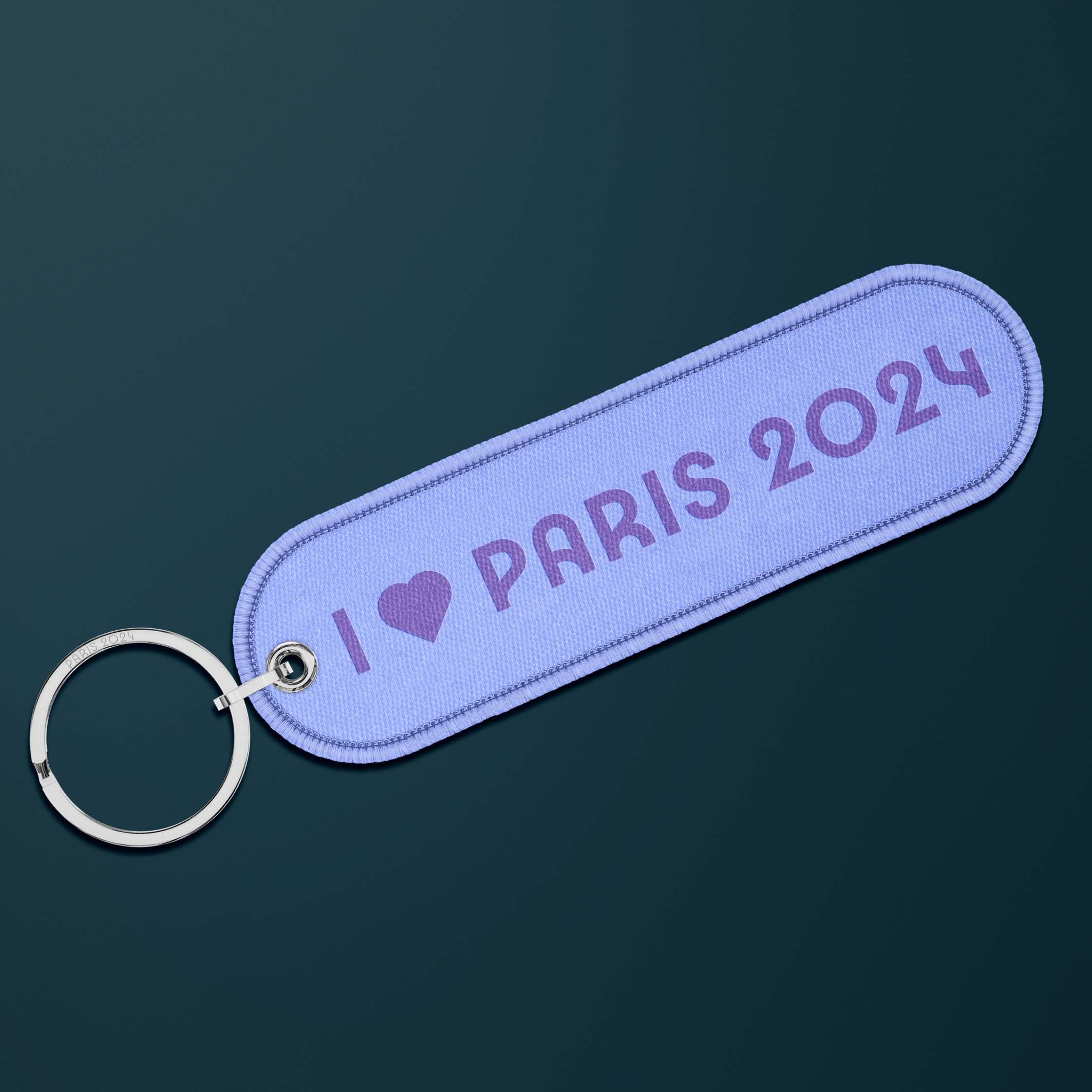 Porte-clés flamme I Love Paris 2024 - Halogen blue