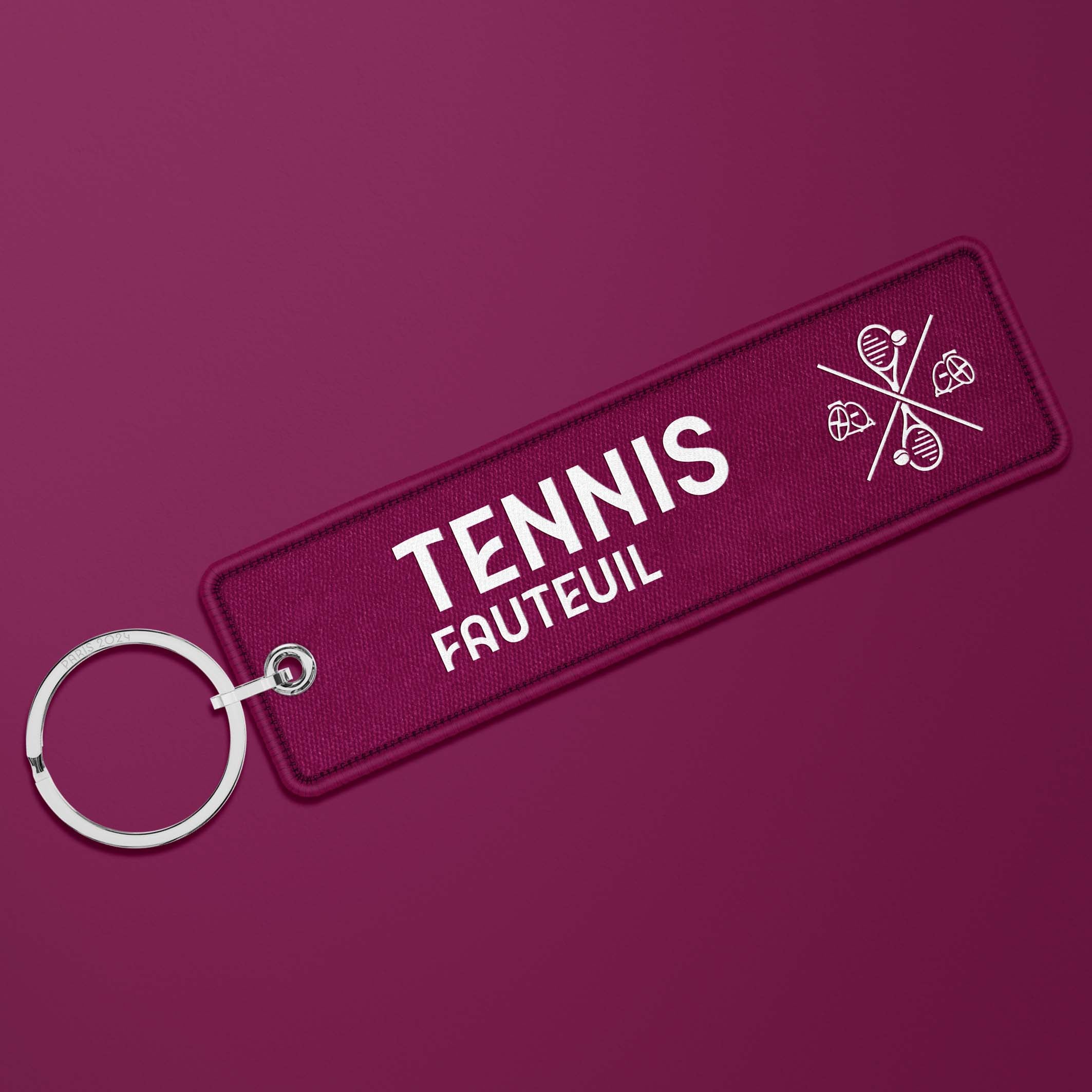 Porte-clés flamme Paris 2024 Burgundy - Tennis fauteuil