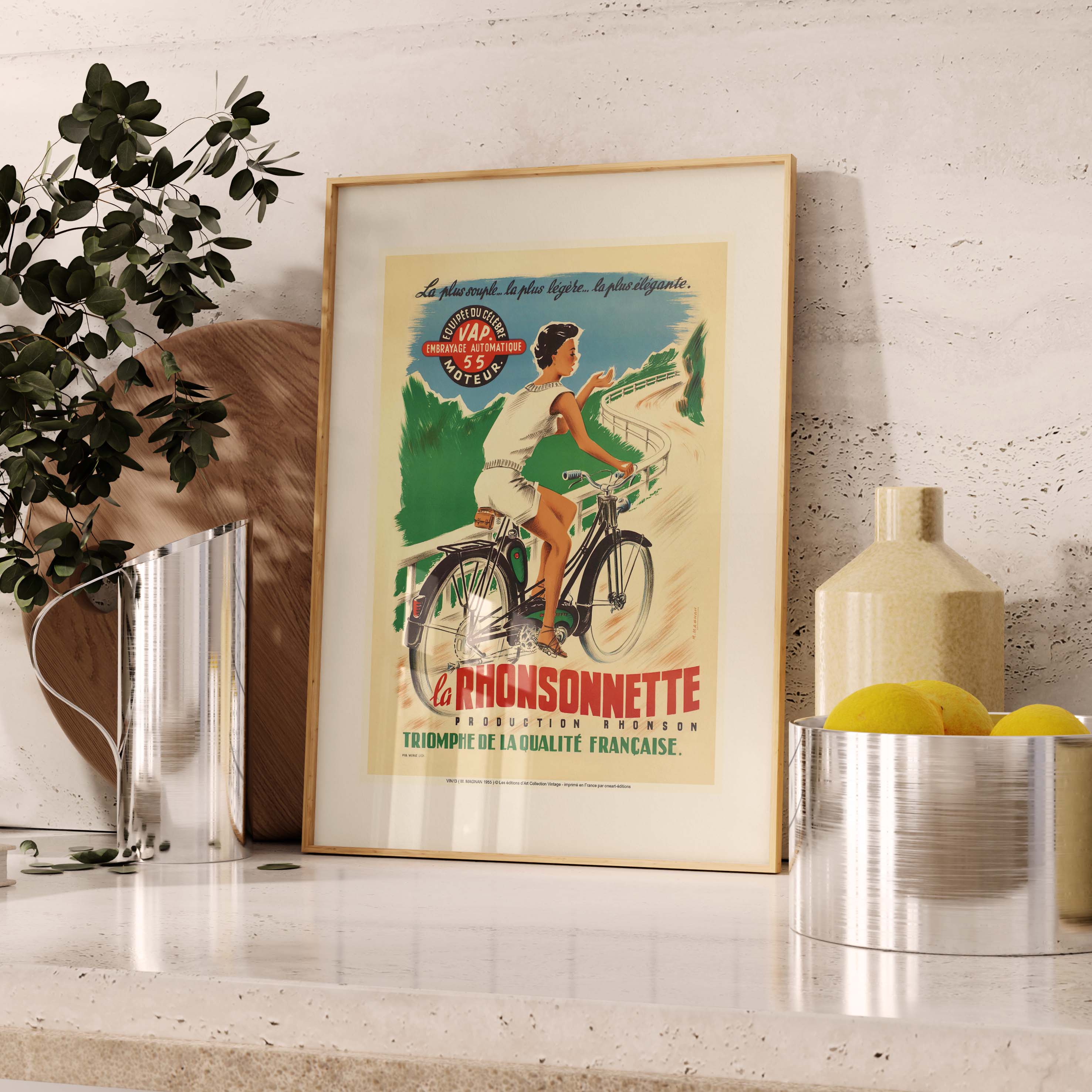 Affiche publicité vintage - La Rhonsonnette-oneart.fr