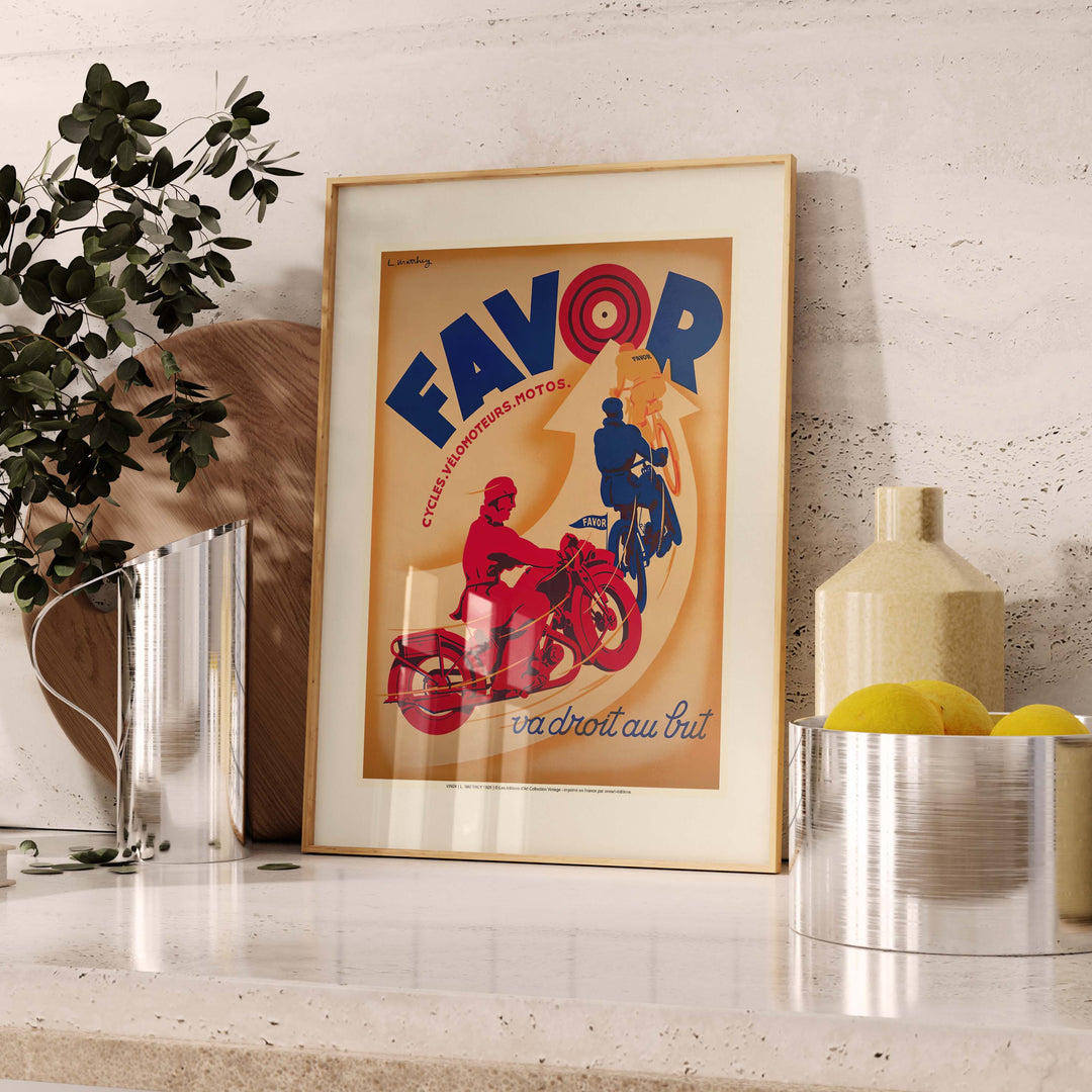 Affiche publicité vintage - Favor