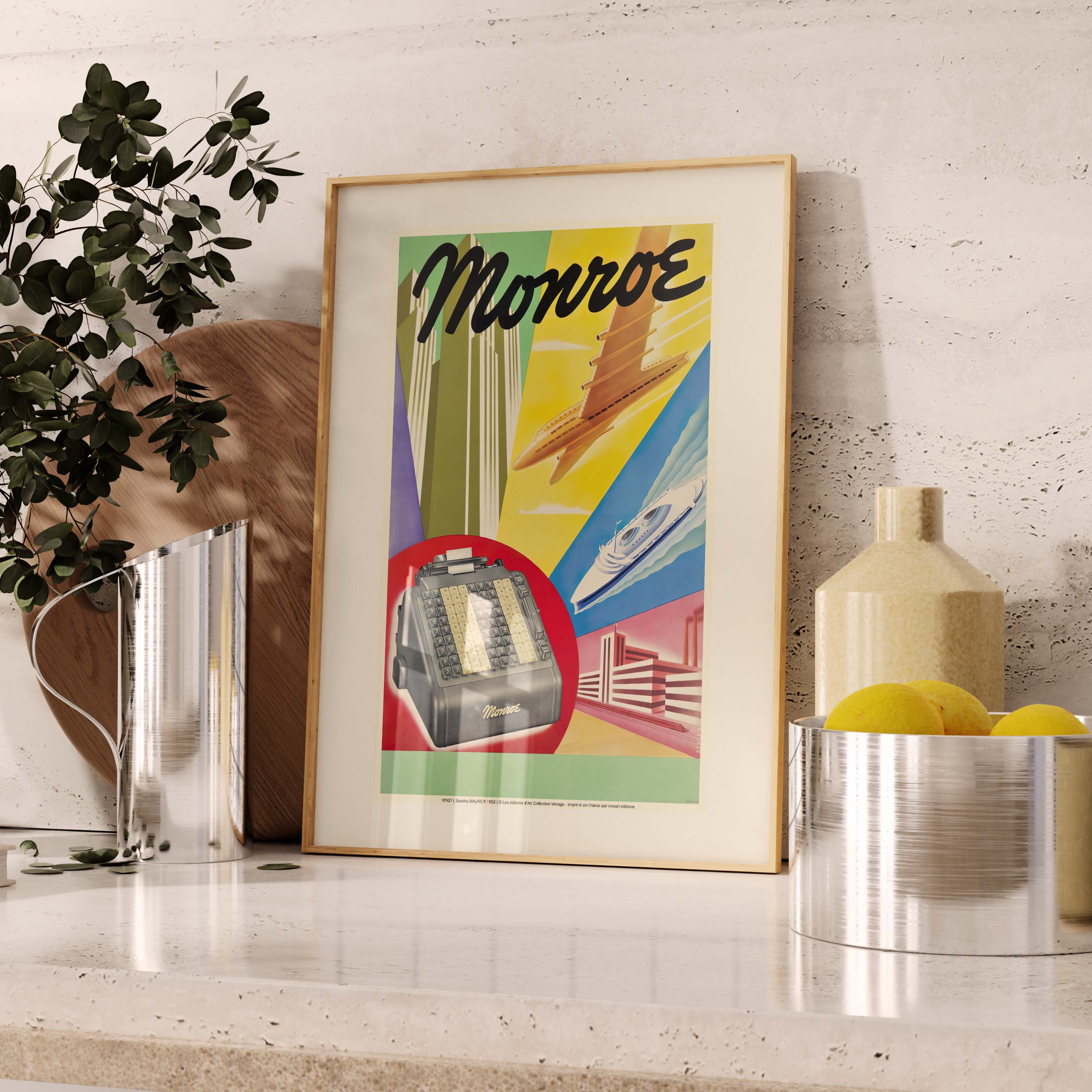 Affiche publicité vintage - Monroe-oneart.fr
