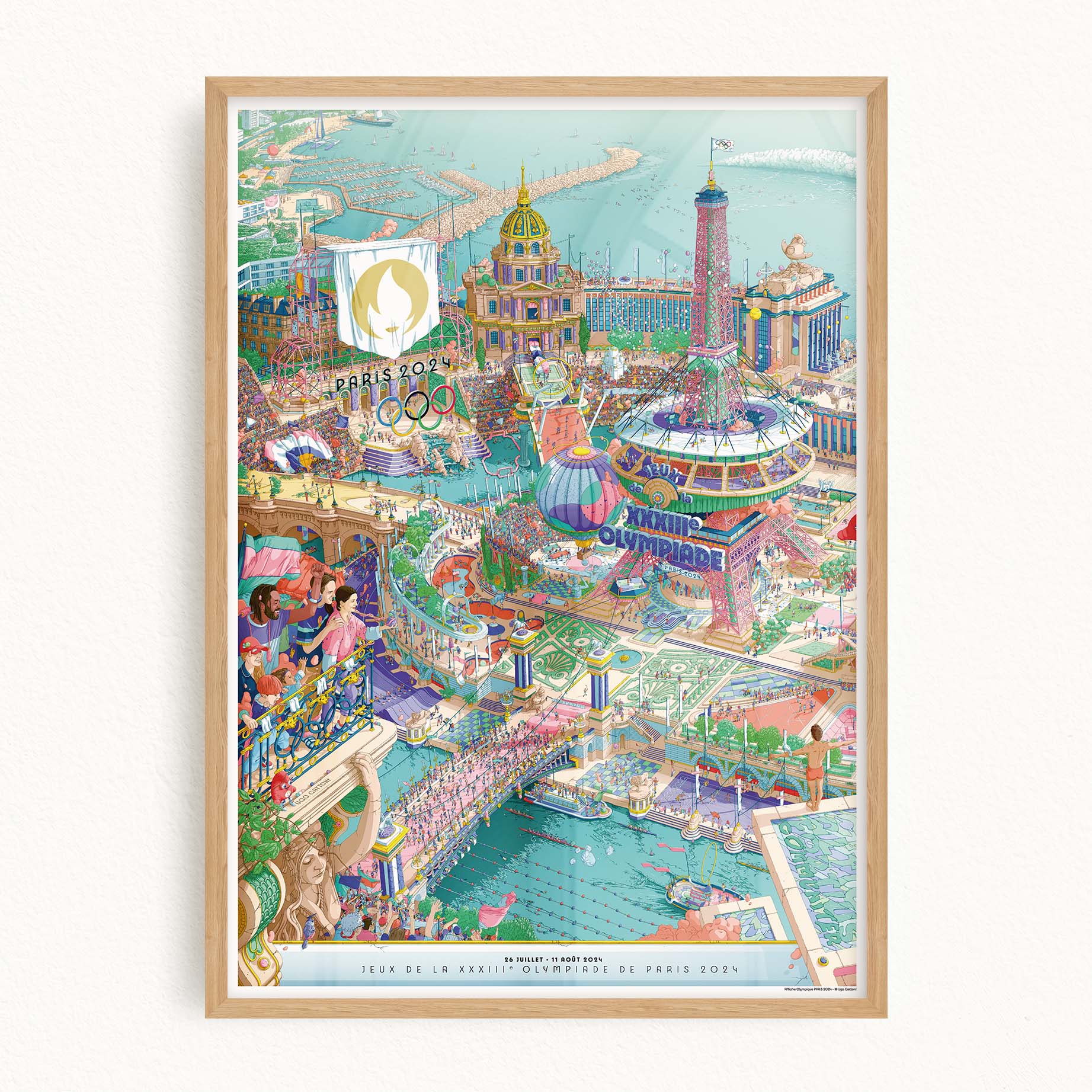 The official poster for the Paris 2024 Olympic Games - color