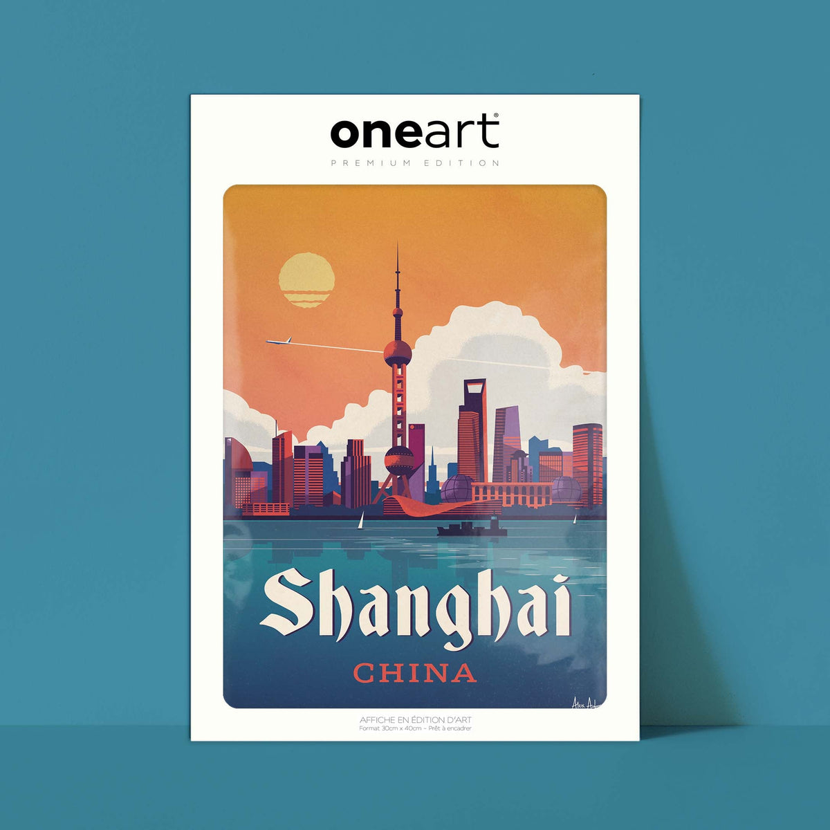 Affiche de voyage Chine - Shanghai par Alex Asfour