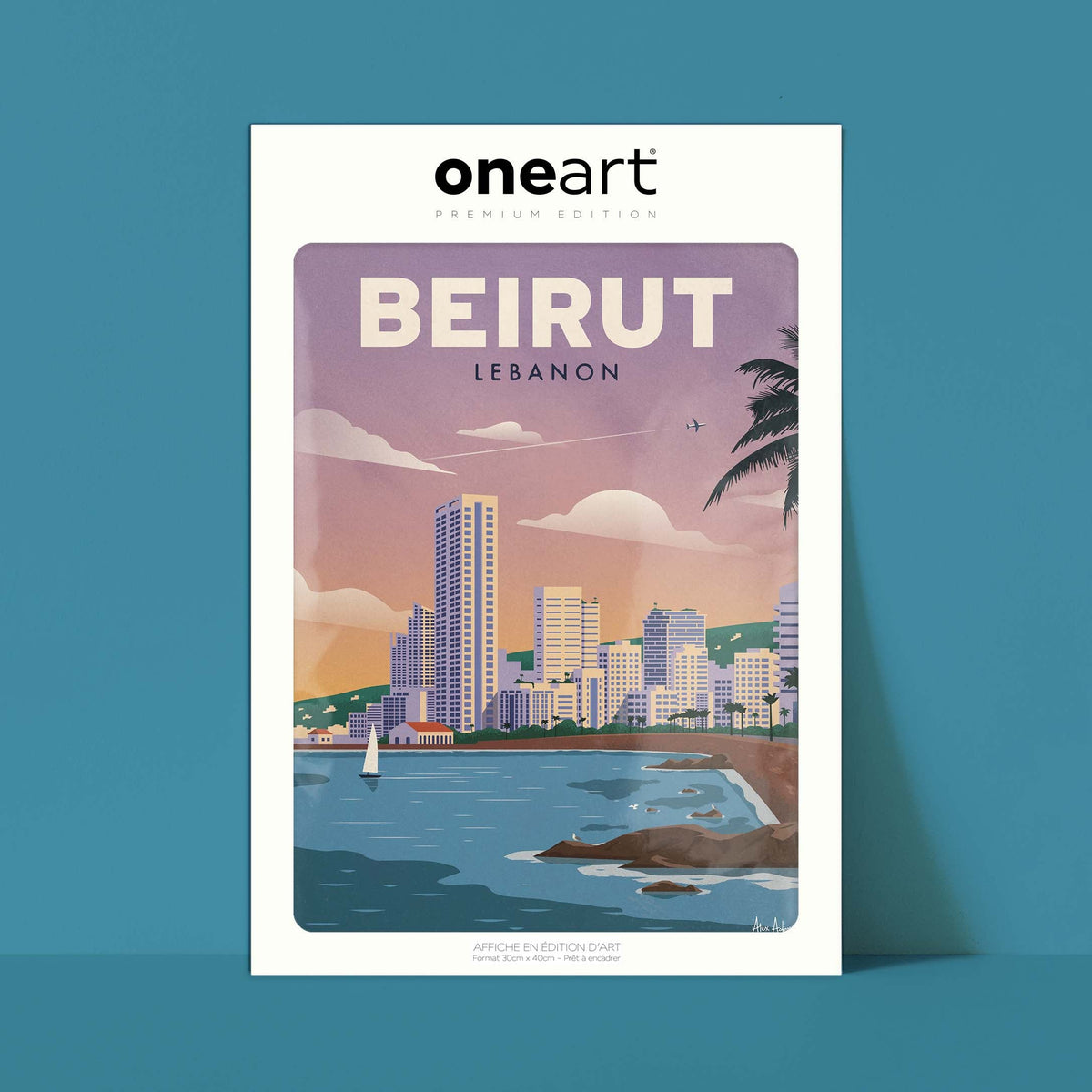 Affiche de voyage Liban - Beyrouth par Alex Asfour