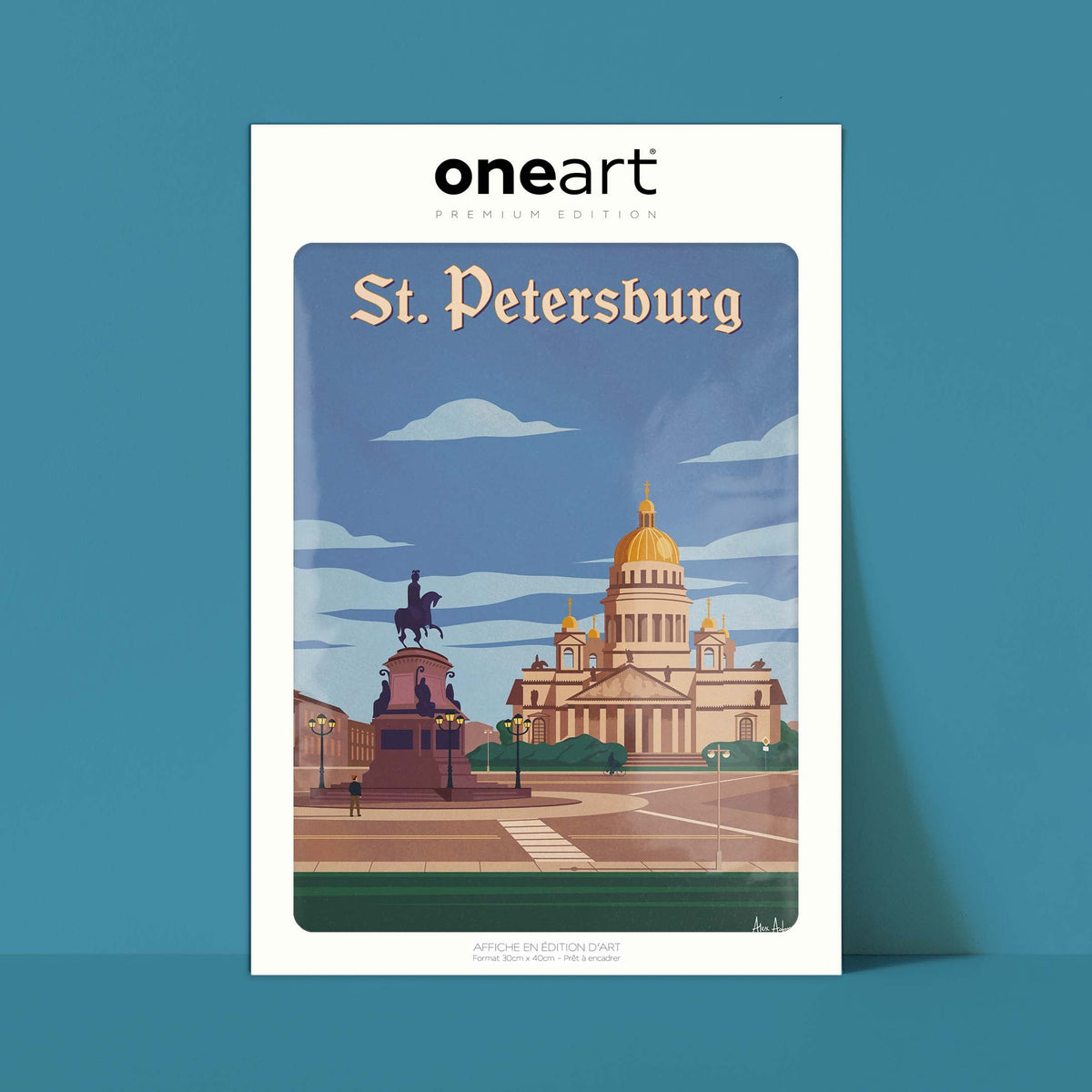 Affiche de voyage Russie - Saint-Pétersbourg par Alex Asfour