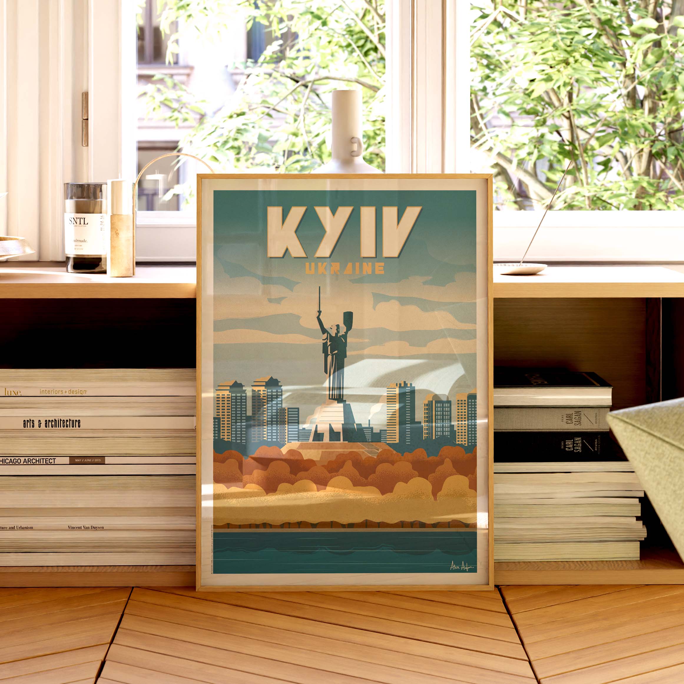 Affiche de voyage Ukraine - Kyiv par Alex Asfour