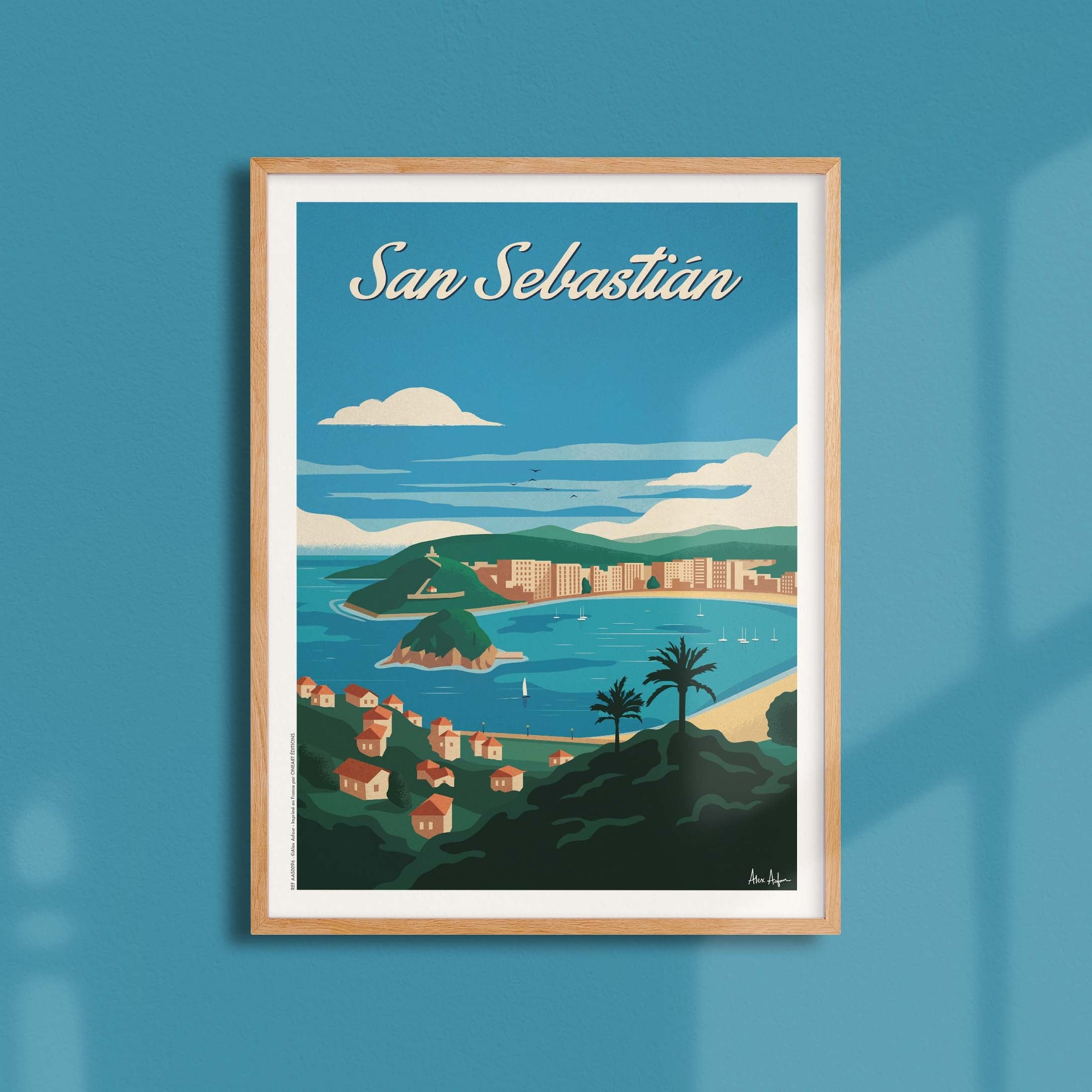 Affiche de voyage Espagne - Saint-Sébastien par Alex Asfour