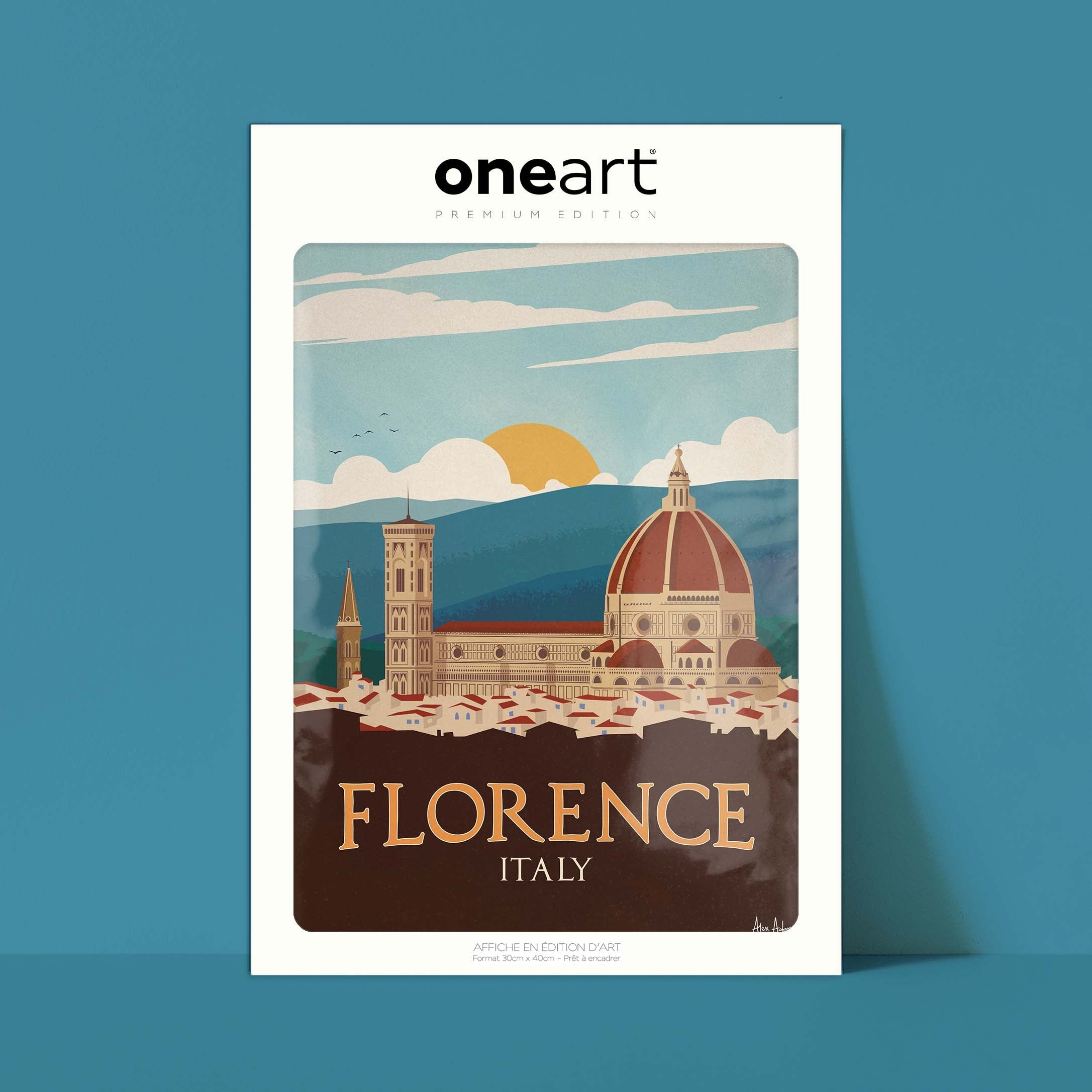 Affiche de voyage Italie - Florence par Alex Asfour