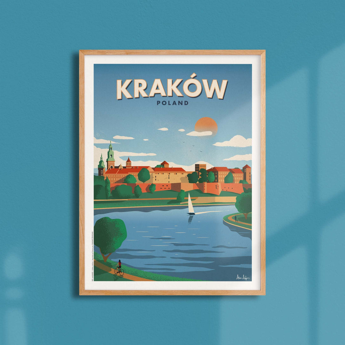 Affiche de voyage Pologne - Cracovie par Alex Asfour