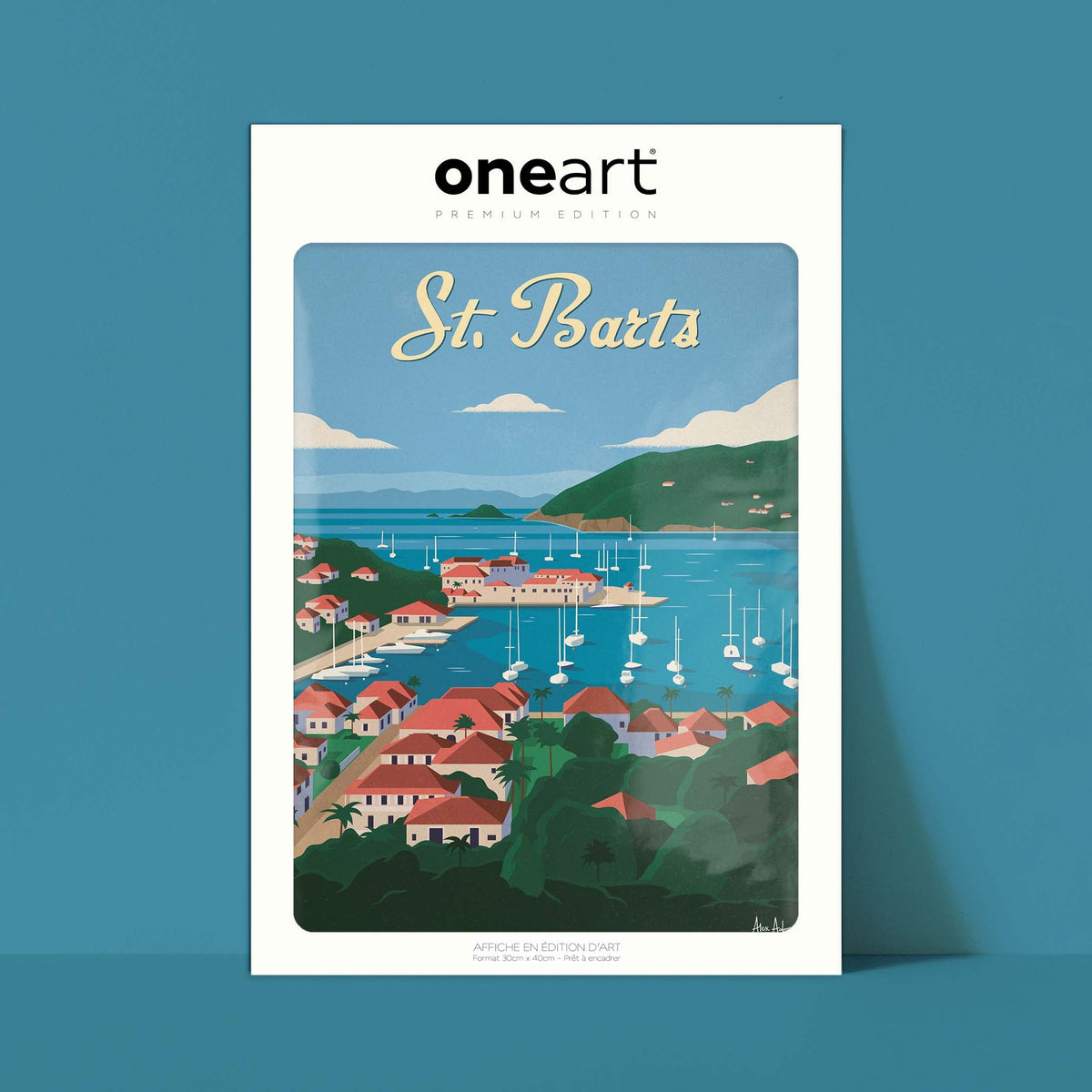 Affiche de voyage France - Saint-Barthélemy par Alex Asfour
