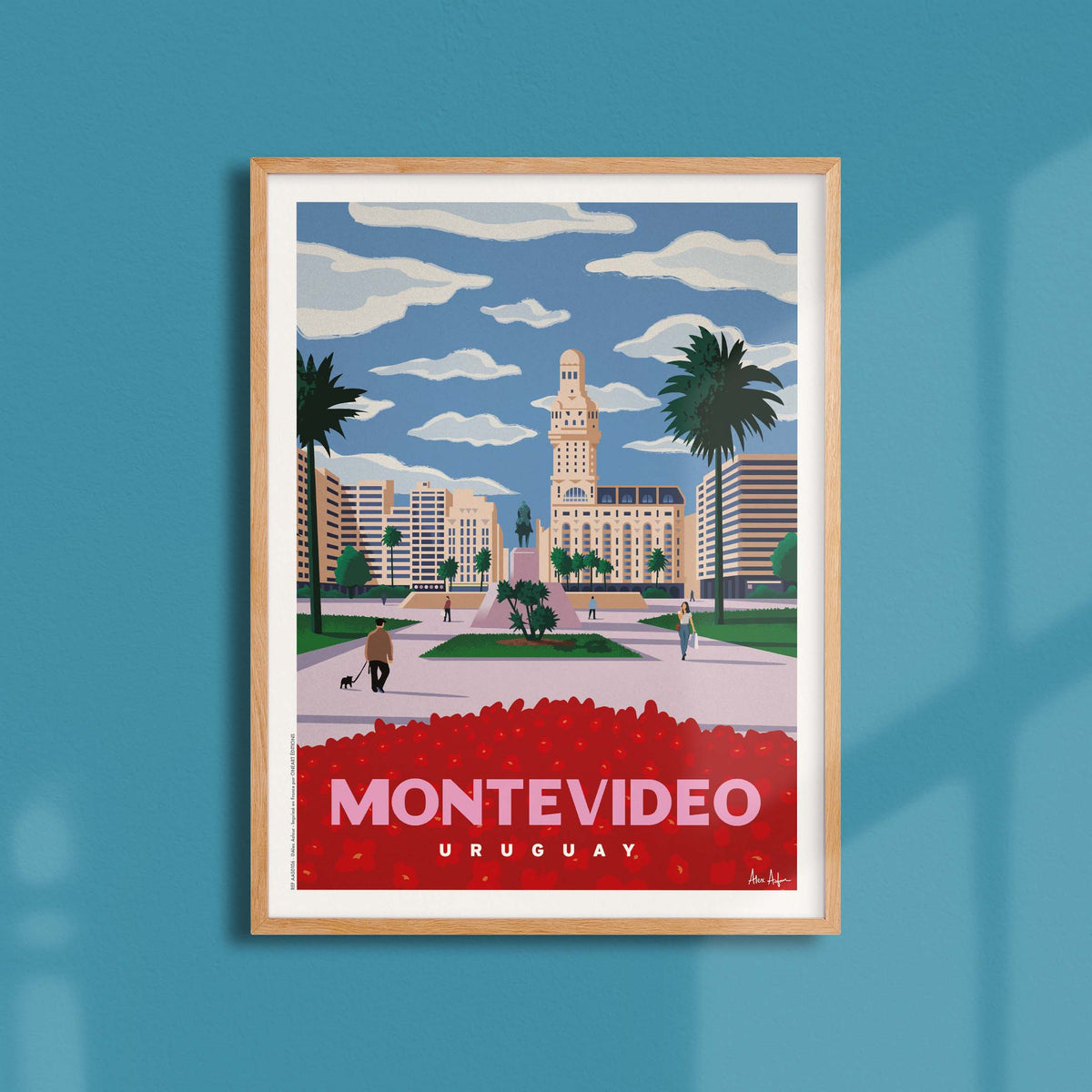 Affiche de voyage Uruguay - Montevideo par Alex Asfour