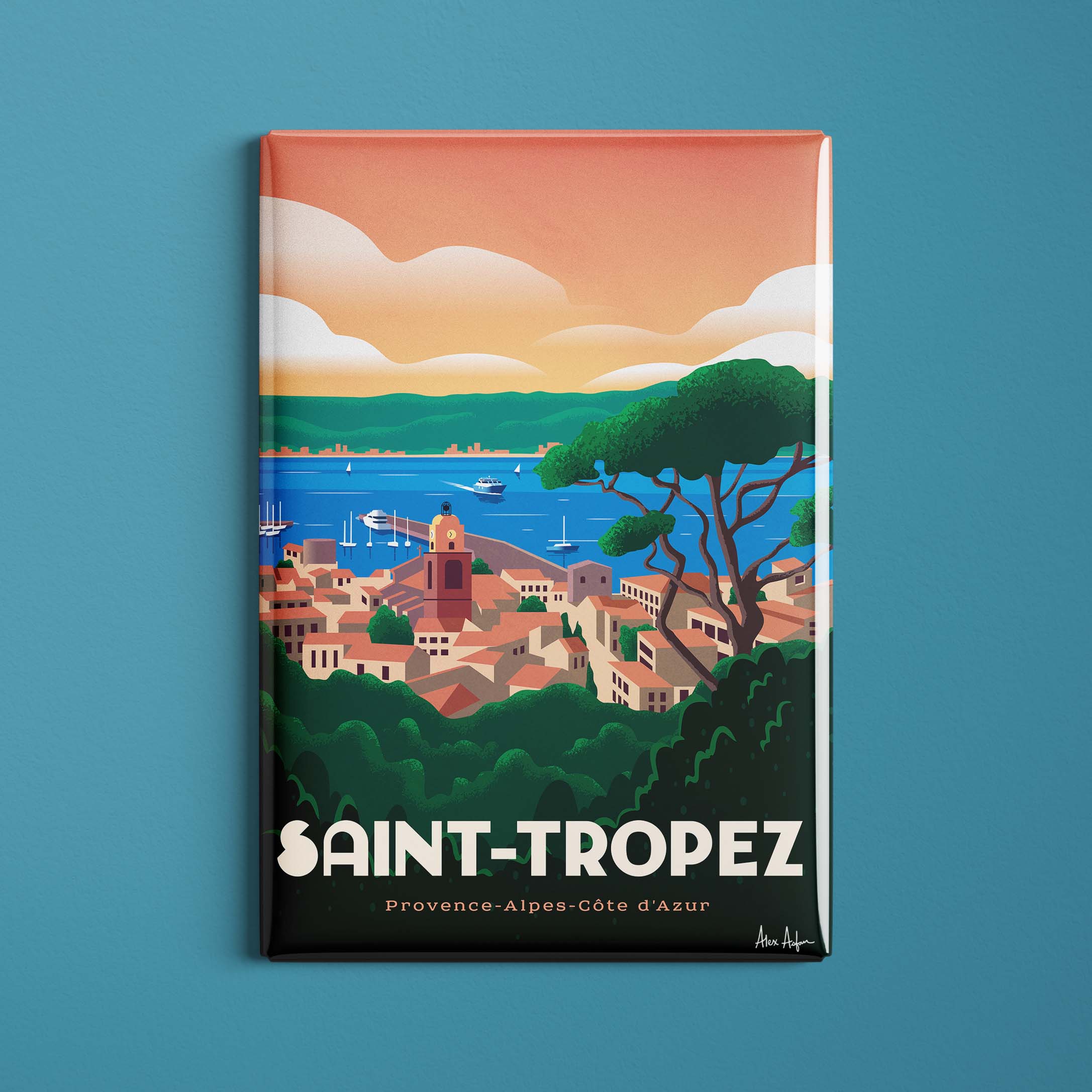 Magnet de voyage France - Saint-Tropez par Alex Asfour