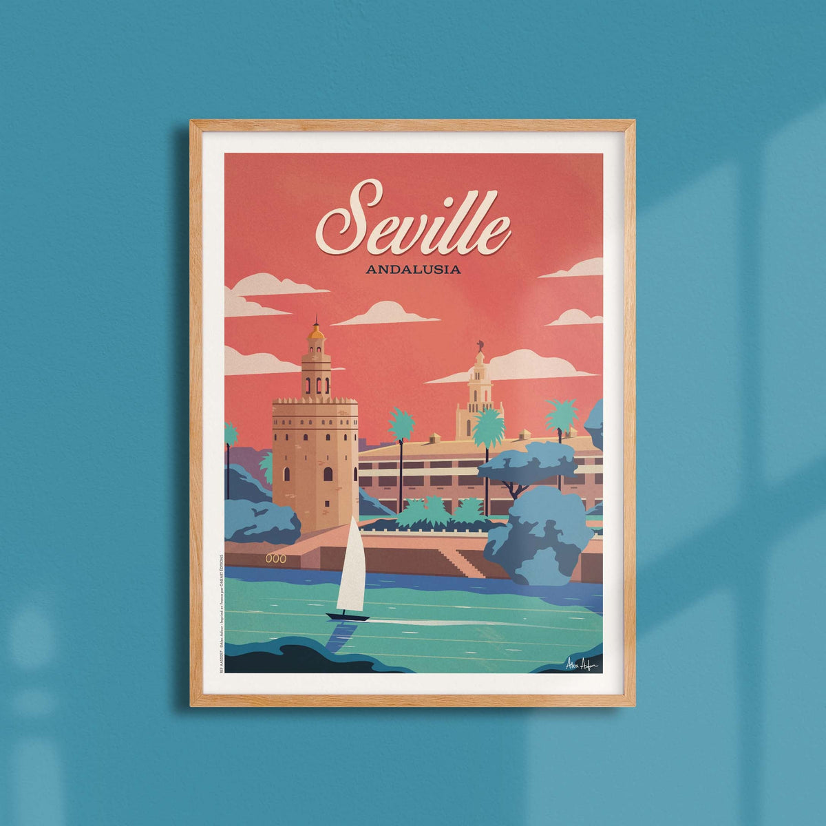 Affiche de voyage Espagne - Séville par Alex Asfour