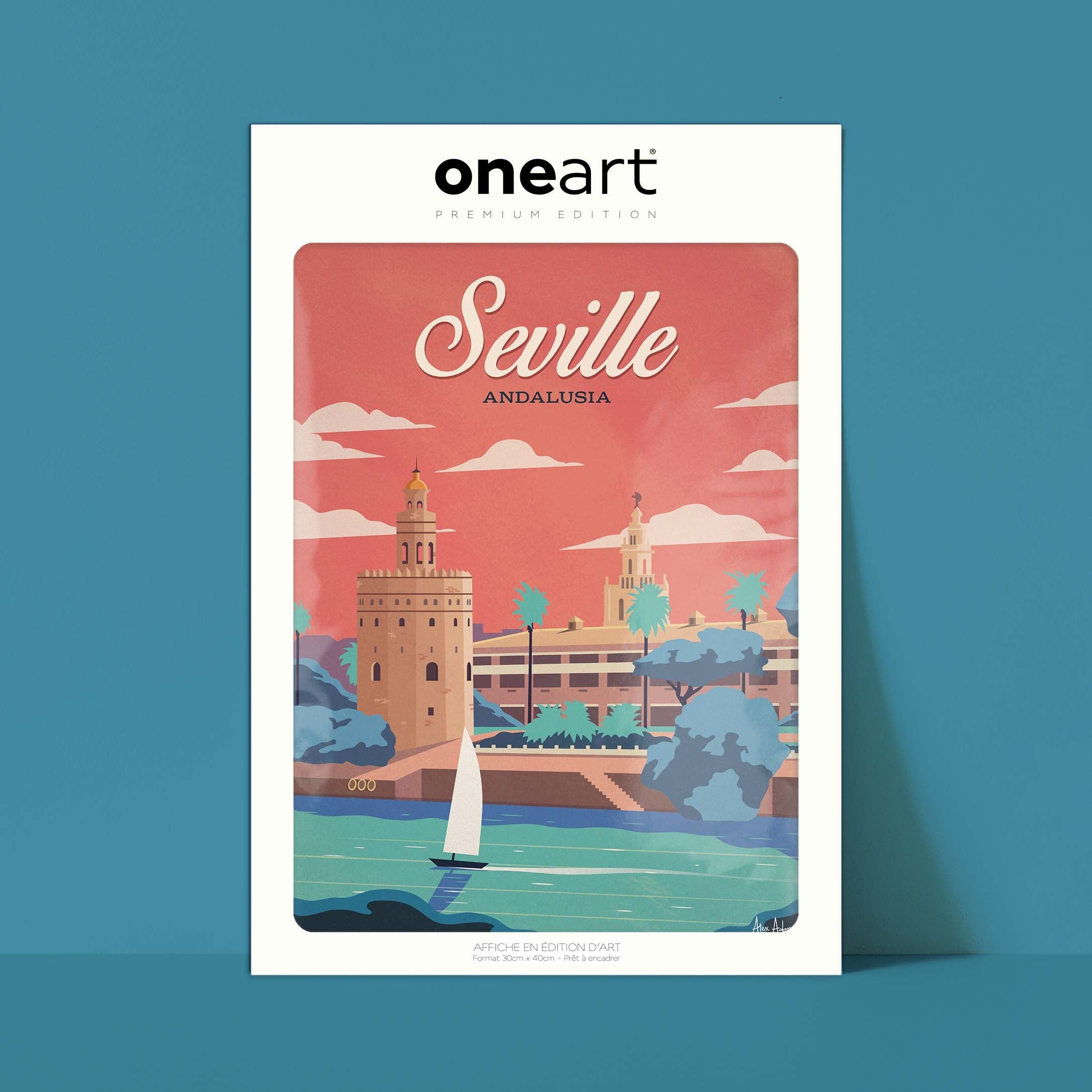 Affiche de voyage Espagne - Séville par Alex Asfour