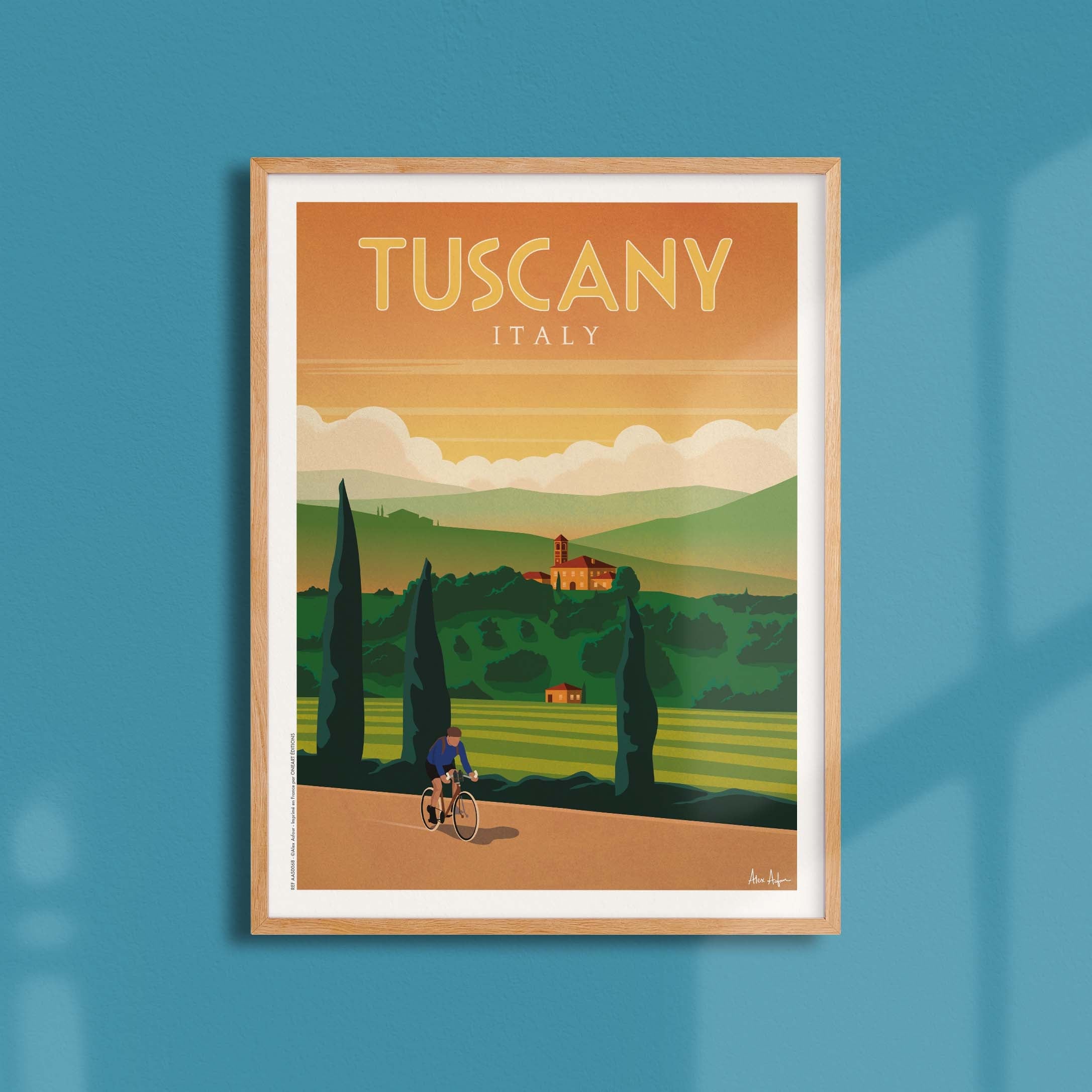 Affiche de voyage Italie - Toscane par Alex Asfour