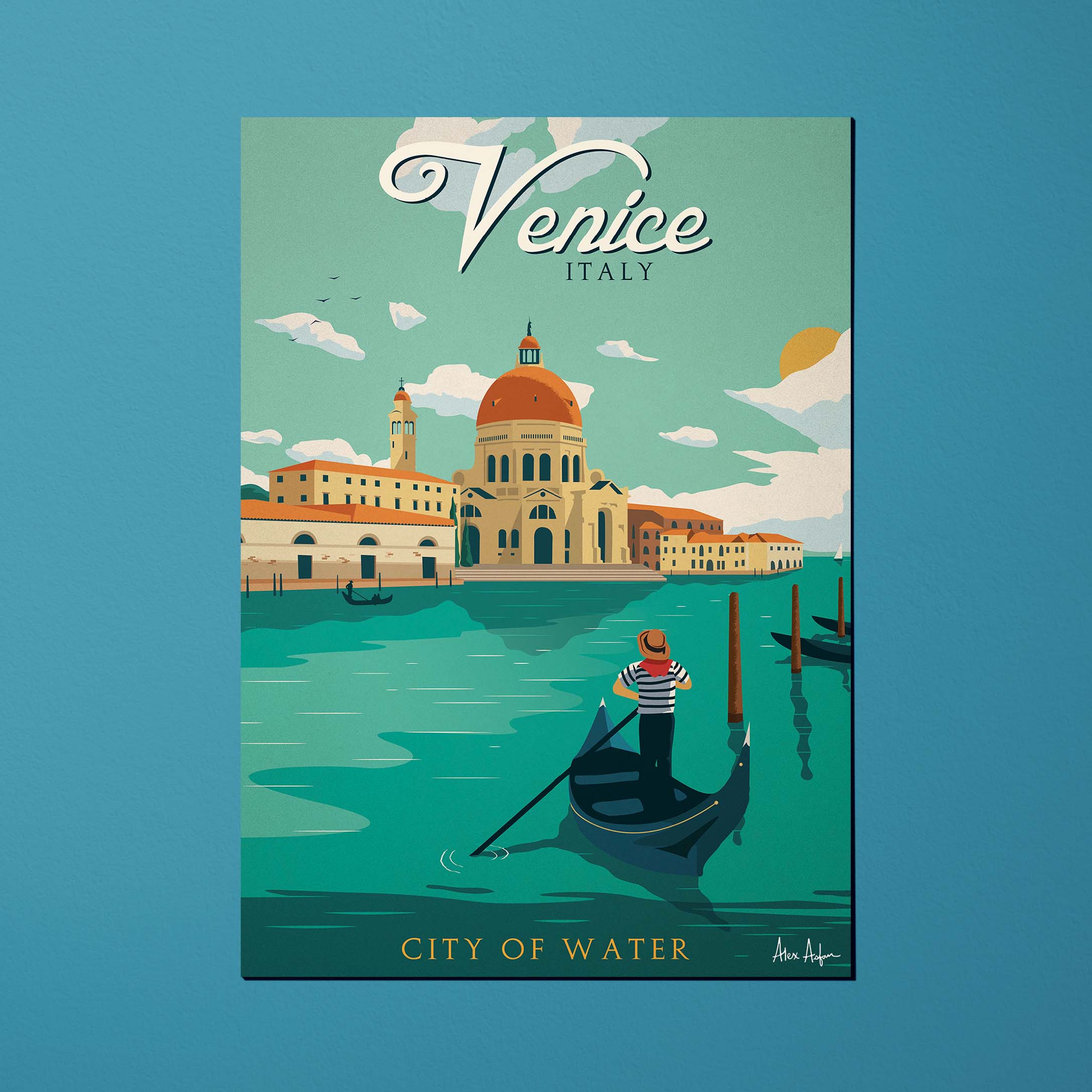 Carte postale de voyage Italie - Venise par Alex Asfour