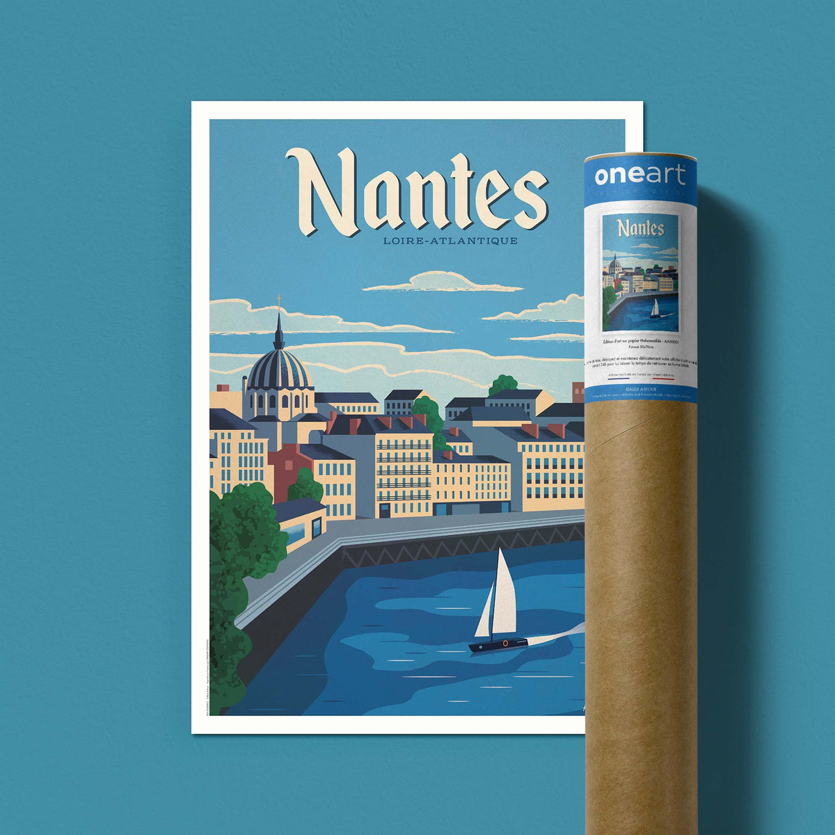 Affiche de voyage France - Nantes par Alex Asfour