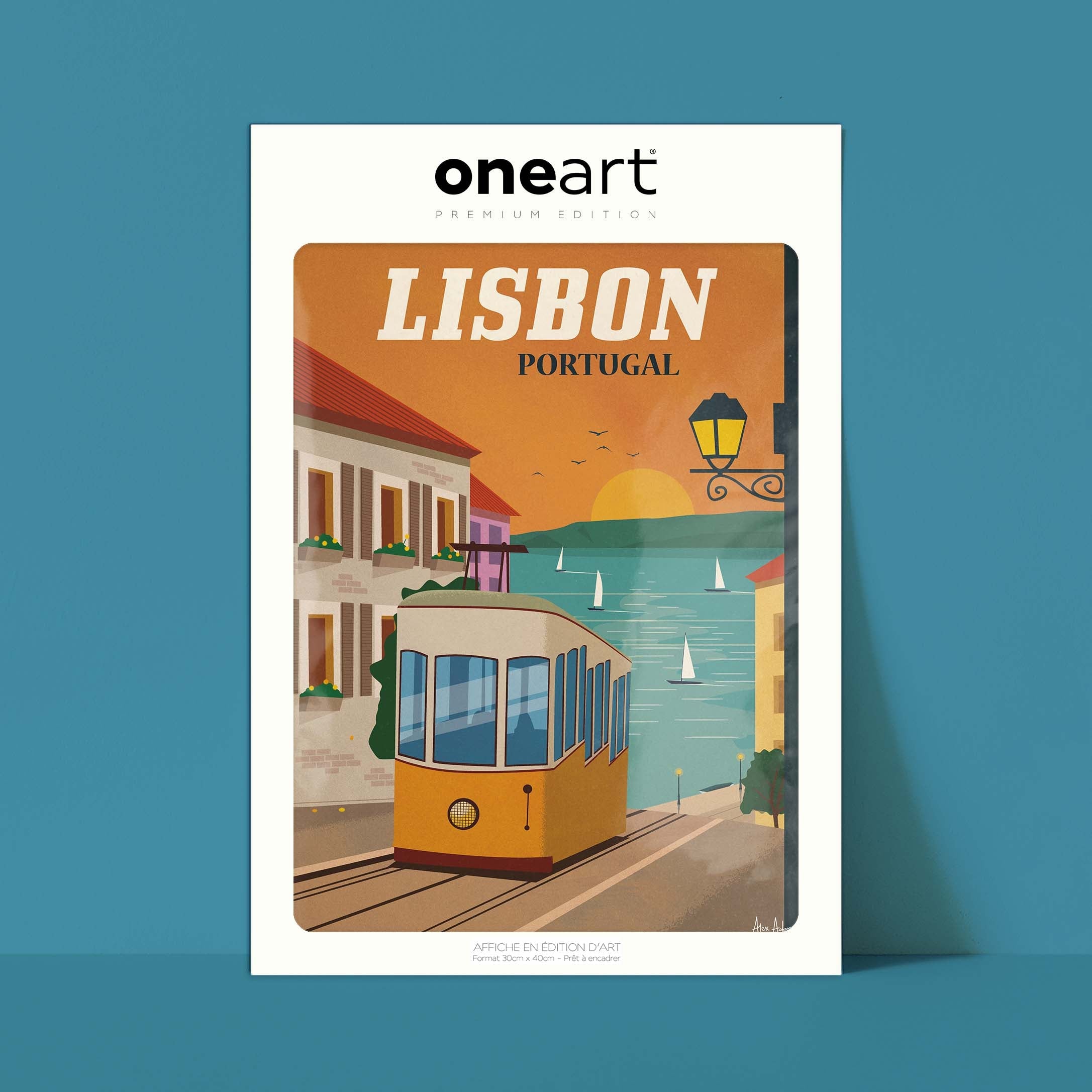 Affiche de voyage Portugal - Lisbonne par Alex Asfour